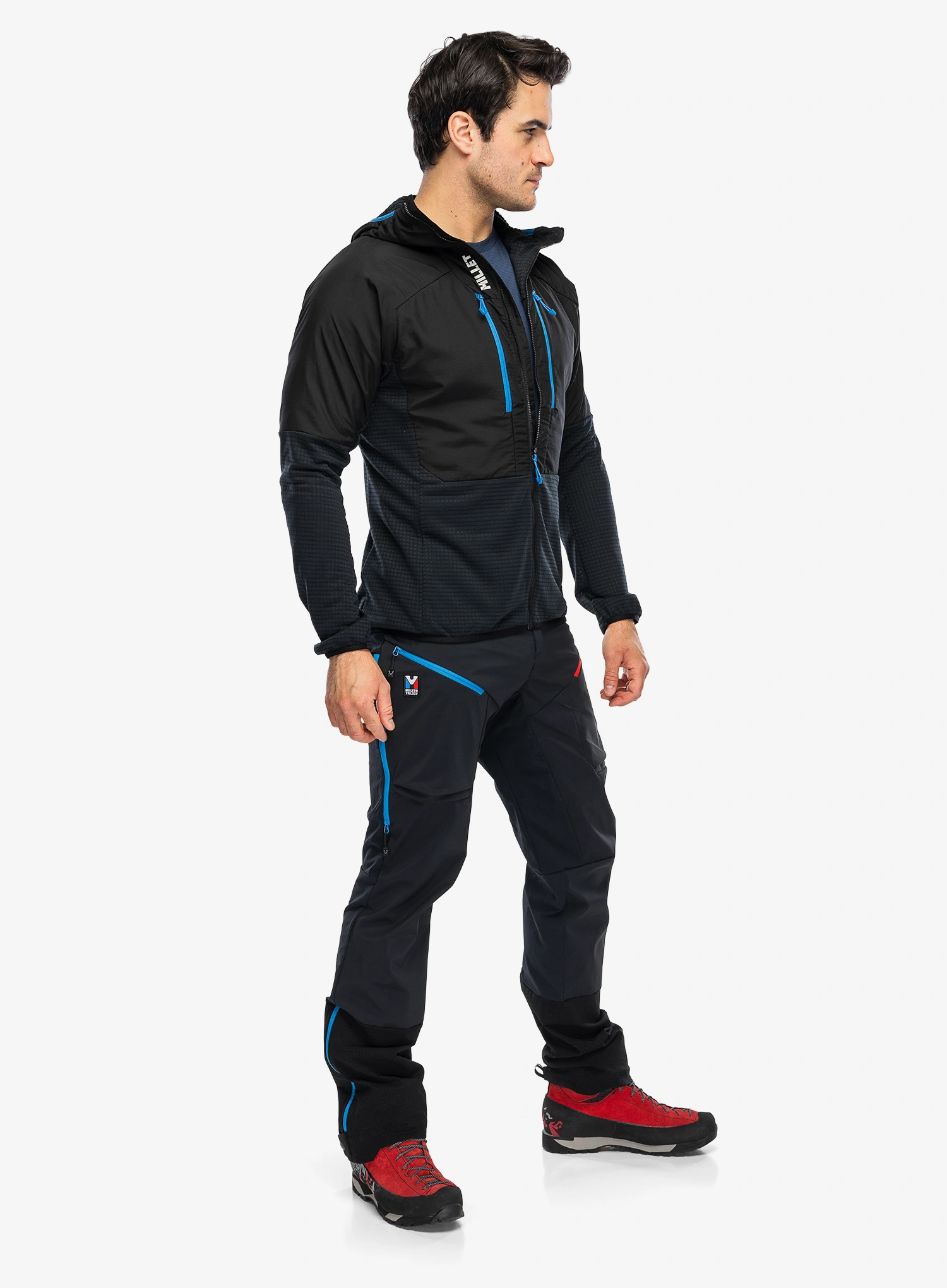Softshellová bunda Millet Parmelan Hybrid Hoodie - black/noir