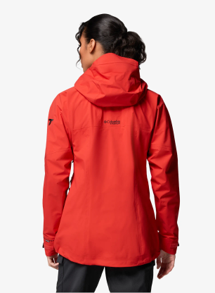Nepremokavá bunda dámska Columbia Saudan Pro 3L Shell - poppy red