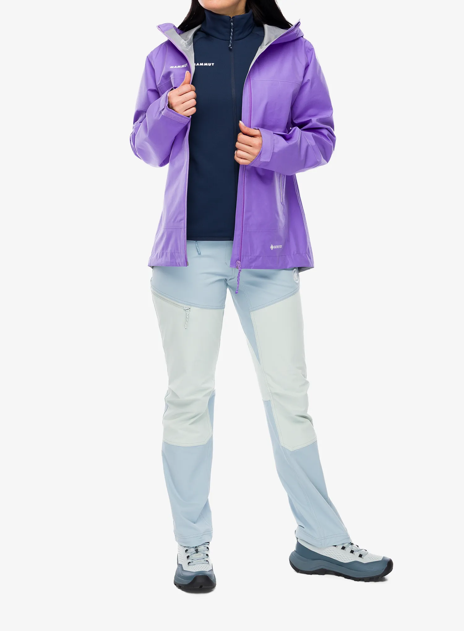 Nepremokavá bunda dámska Mammut Crater Light HS Hooded Jacket - lavandin