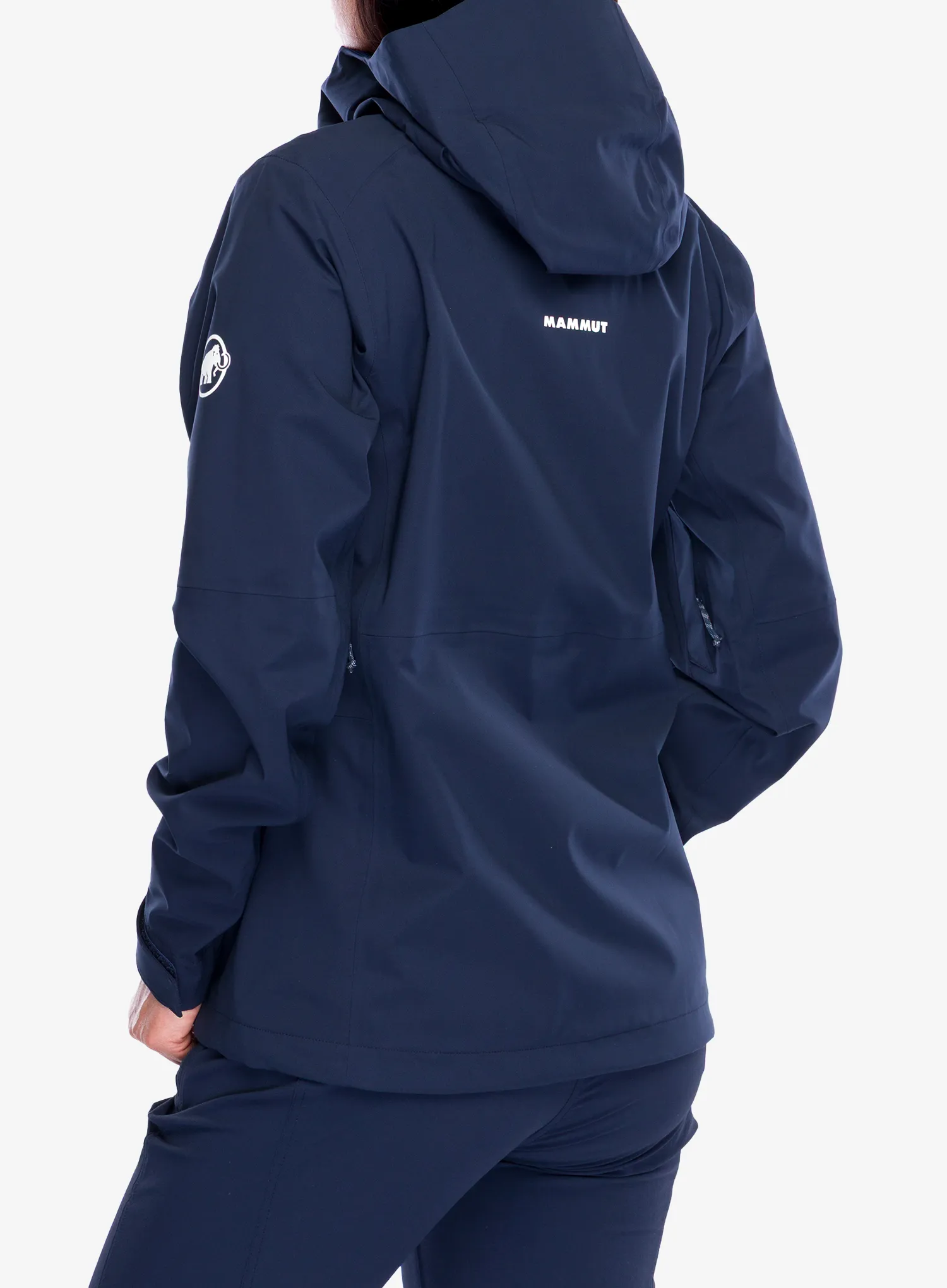 Nepremokavá bunda dámska Mammut Linard Guide HS Hooded Jacket - marine