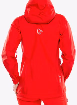 Nepremokavá bunda dámska Norrona Falketind GORE-TEX Jacket - arednalin red