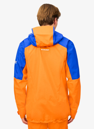 Nepremokavá bunda Mammut Eiger Nordwand Advanced HS Hooded Jacket - eiger orange/eiger blue