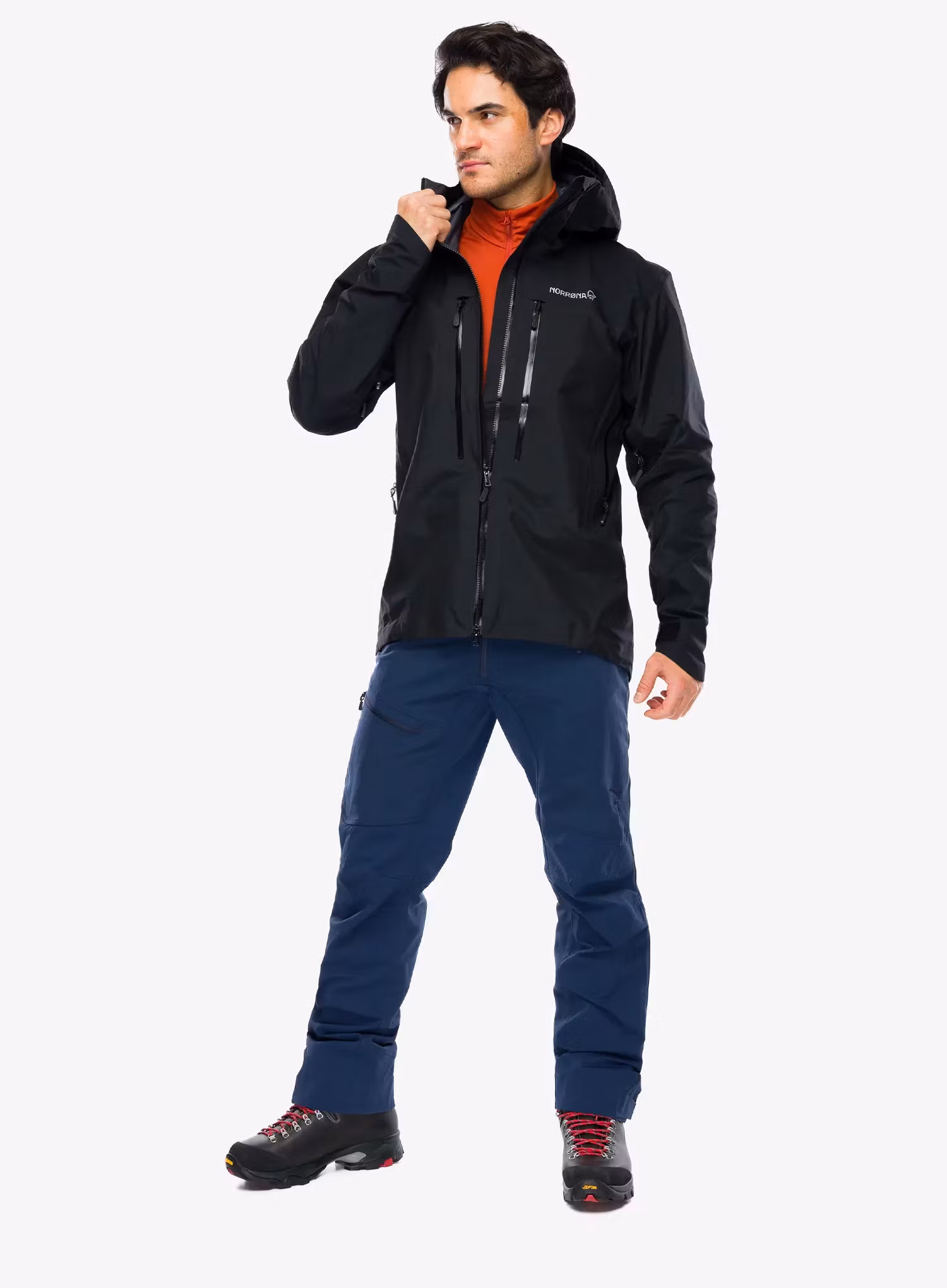 Nepremokavá bunda Norrona Trollveggen GORE-TEX Pro Light Jacket - caviar black
