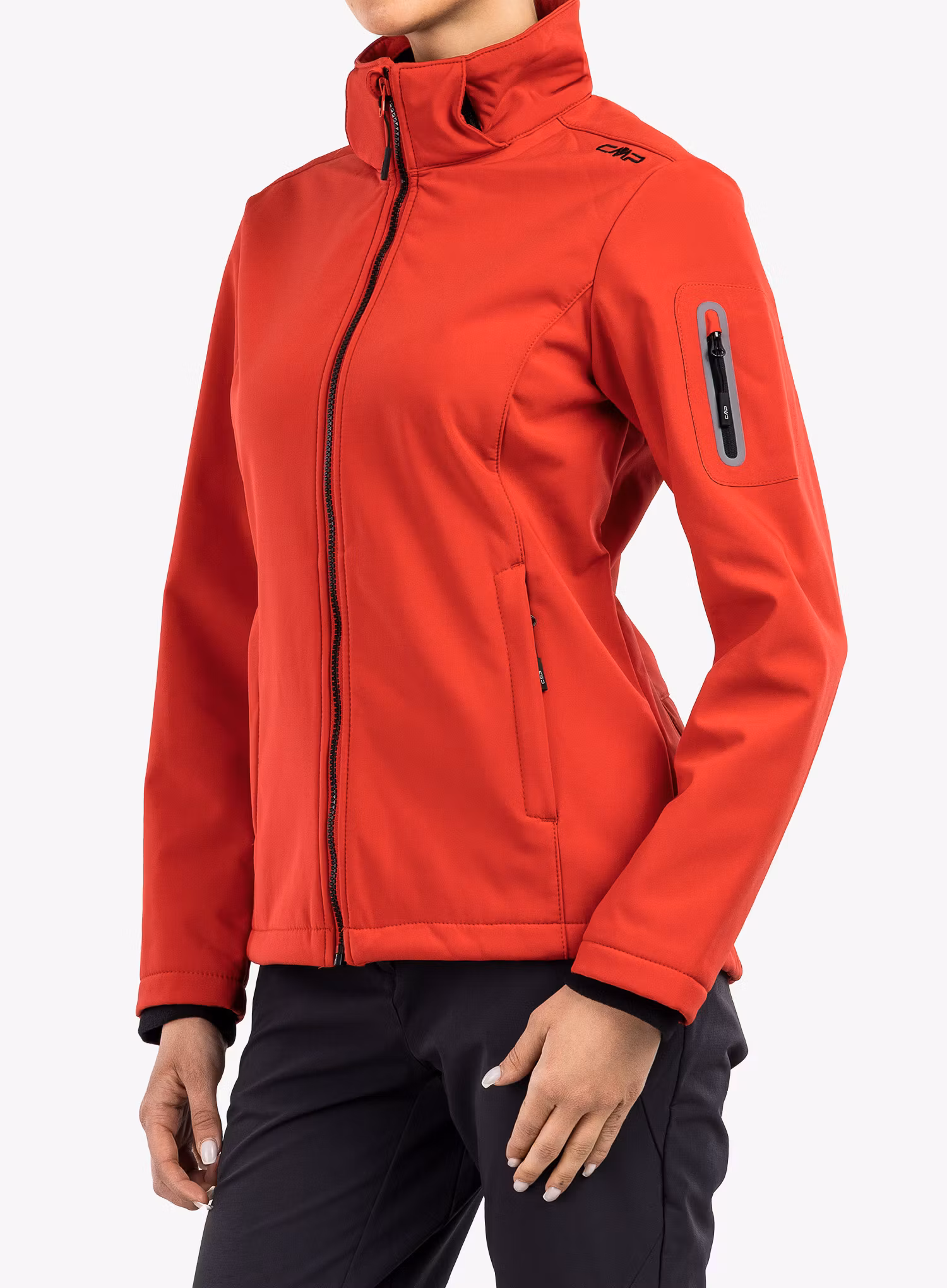 Bunda dámska CMP Wilma Jacket Zip Hood - ferrari/nero
