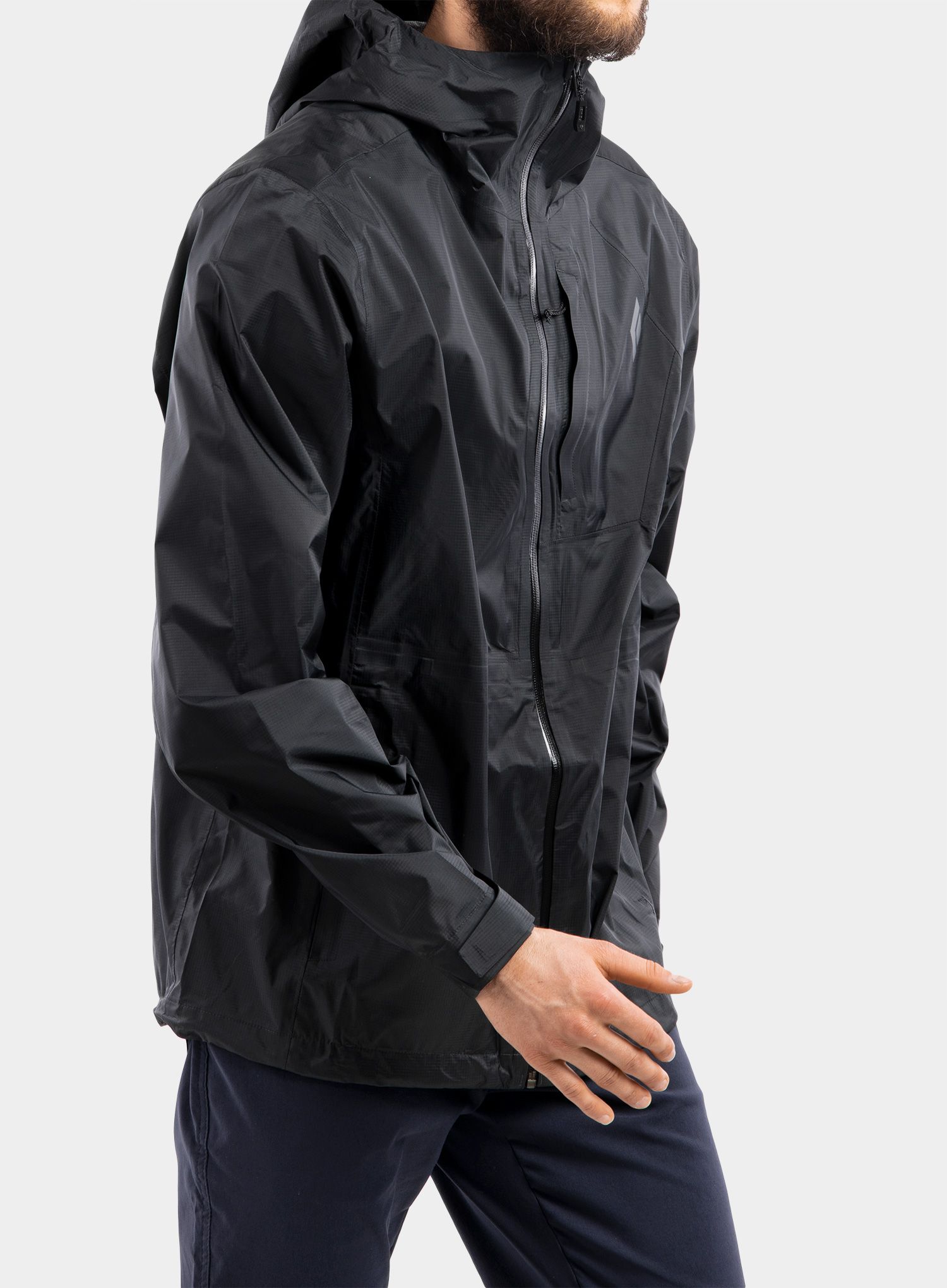 Bunda do dažďa Black Diamond Treeline Rain Shell - black
