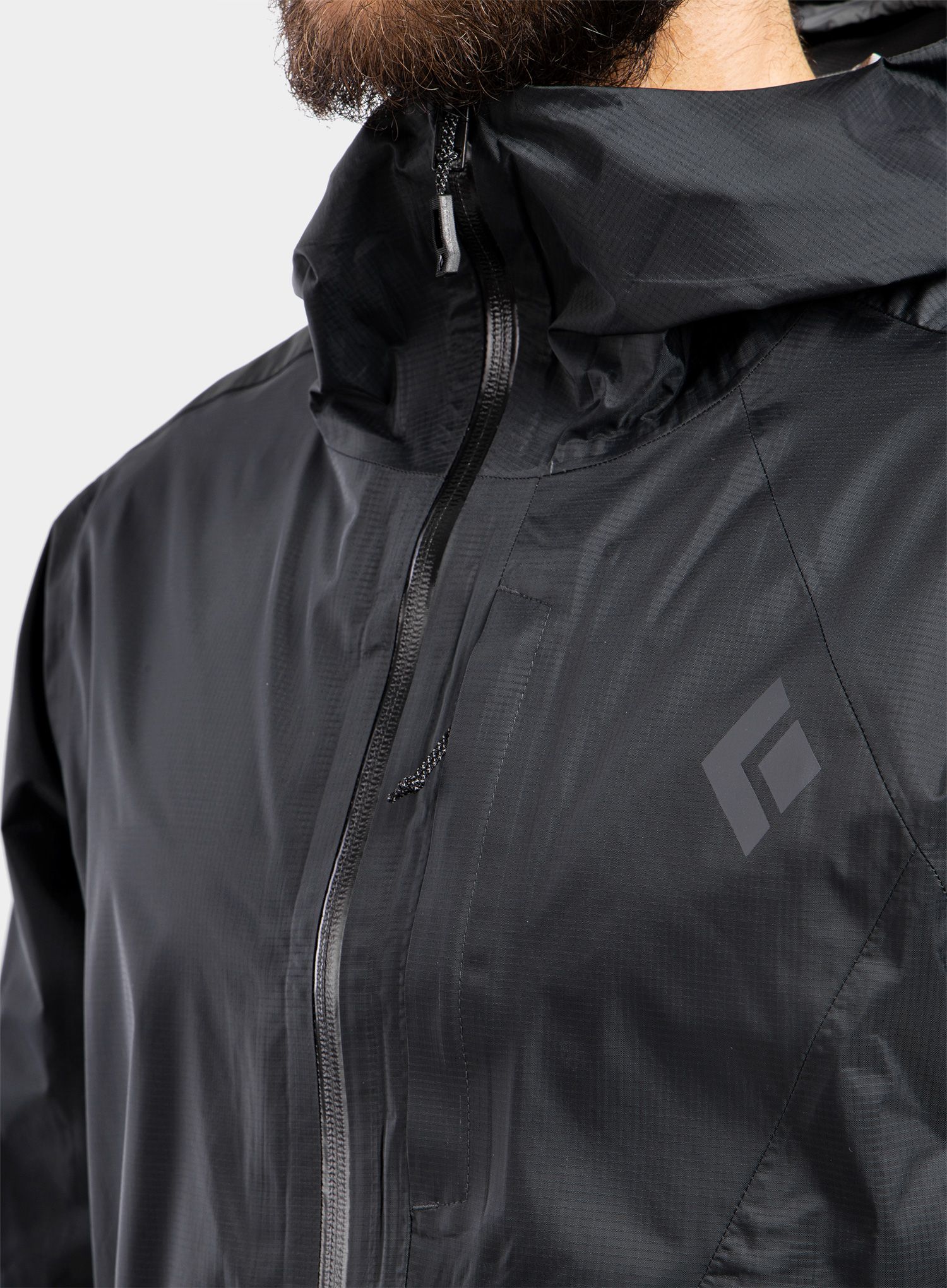 Bunda do dažďa Black Diamond Treeline Rain Shell - black