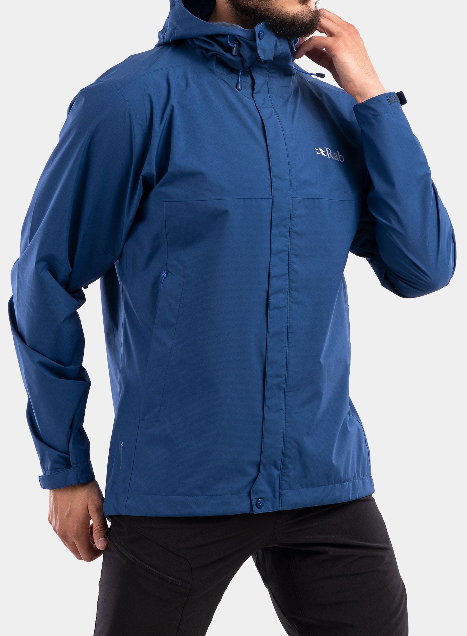 Bunda do dažďa Rab Downpour Eco Jacket - nightfall blue
