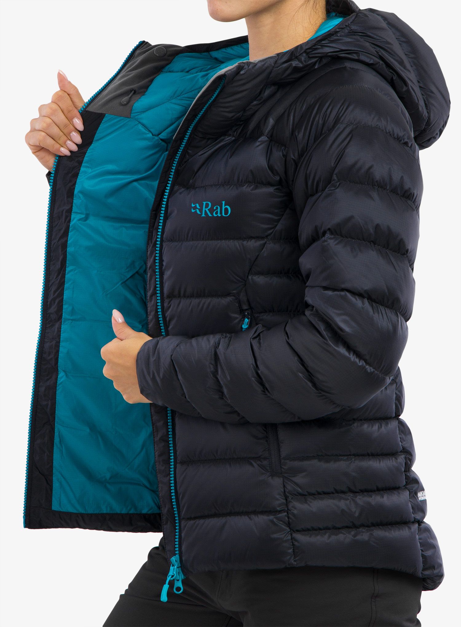 Bunda páperová dámska Rab Electron Pro Jacket - beluga