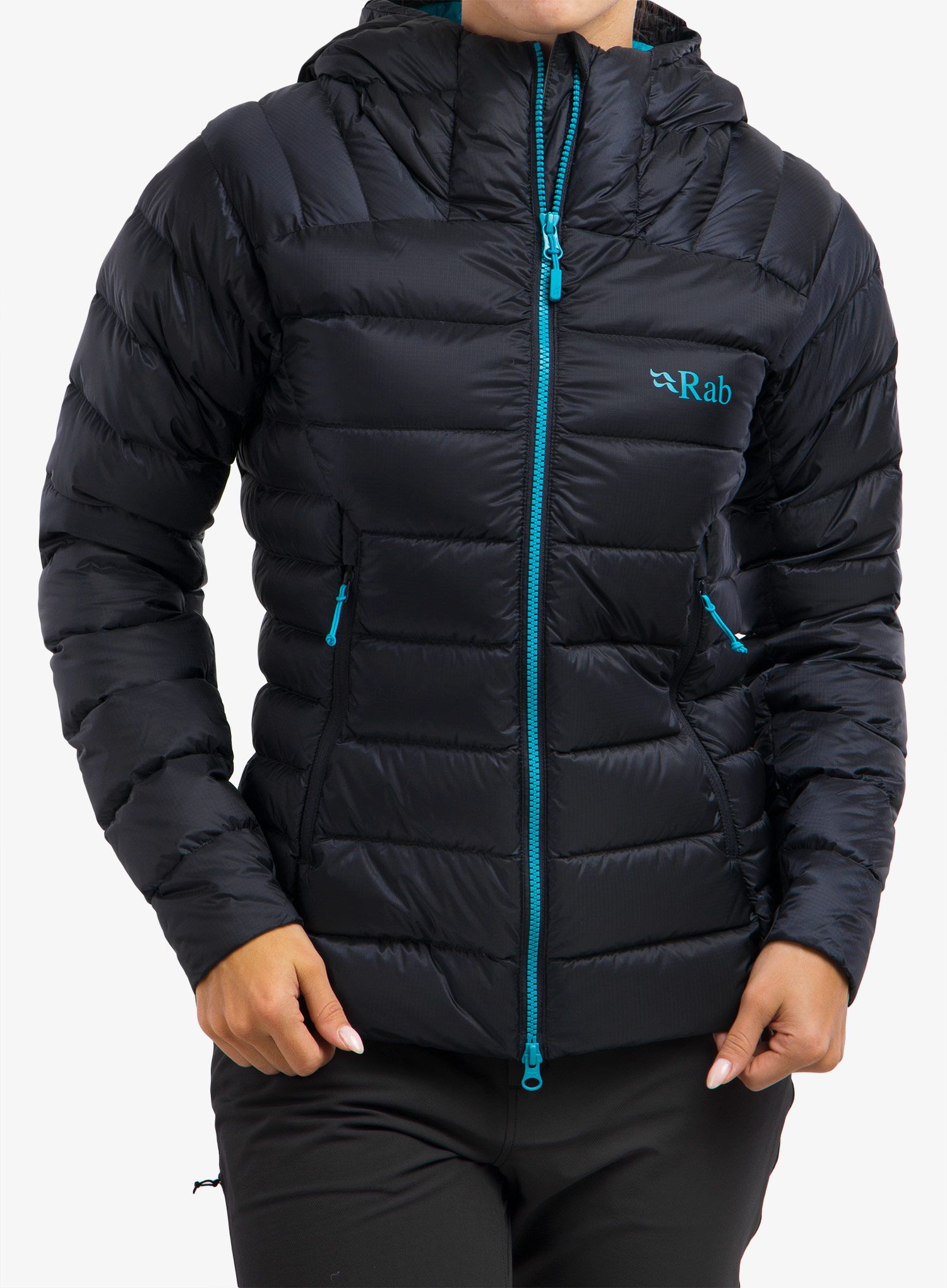 Bunda páperová dámska Rab Electron Pro Jacket - beluga
