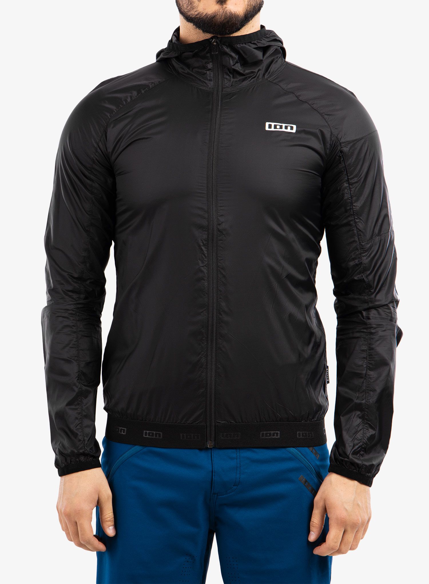 Cyklistická bunda ION Logo Wind - black