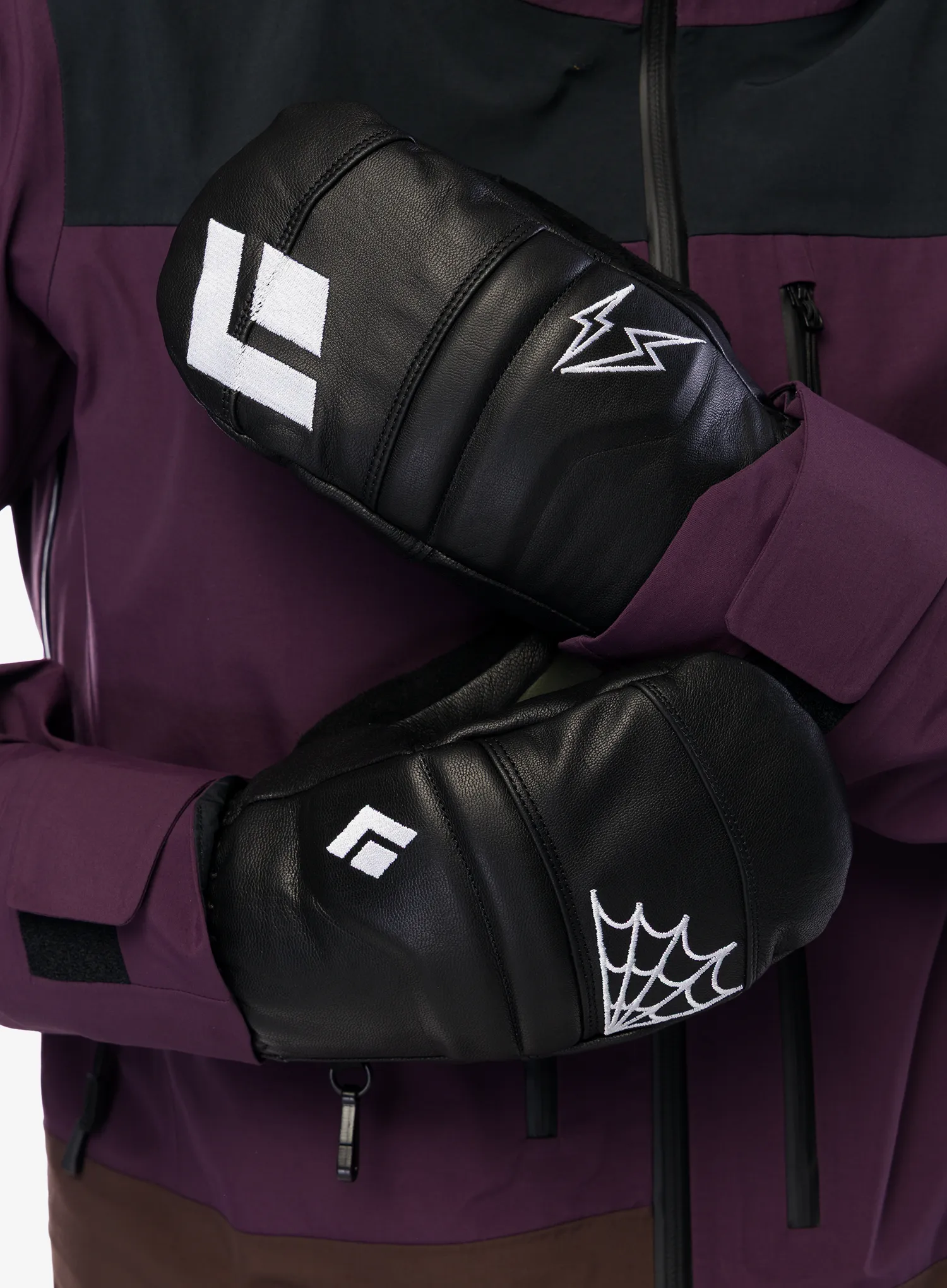 Palčiaky Black Diamond Spark Mitt X Max Palm - black/tundra