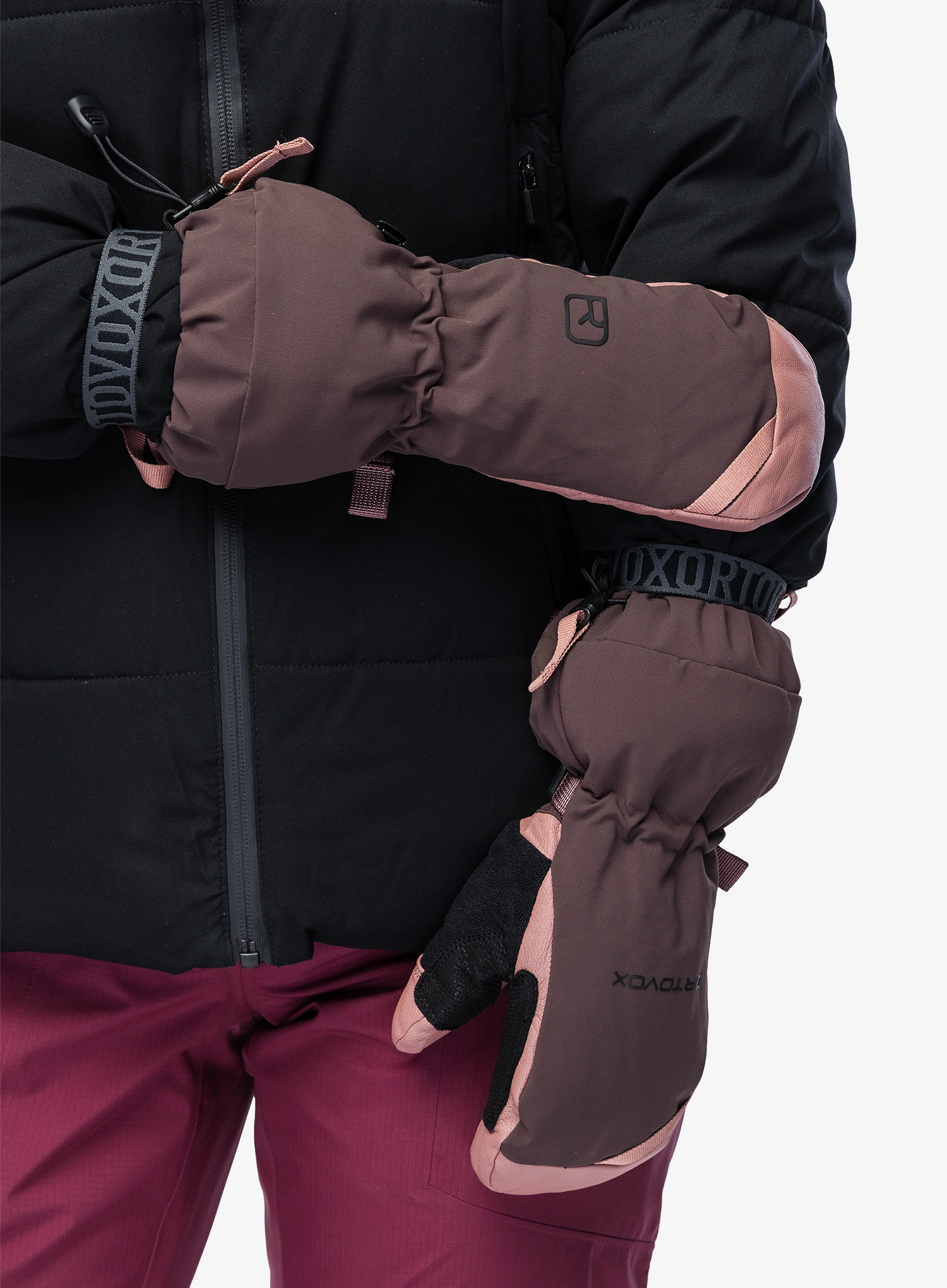 Dámske palčiaky Ortovox Merino Freeride Mitten - dusk rose