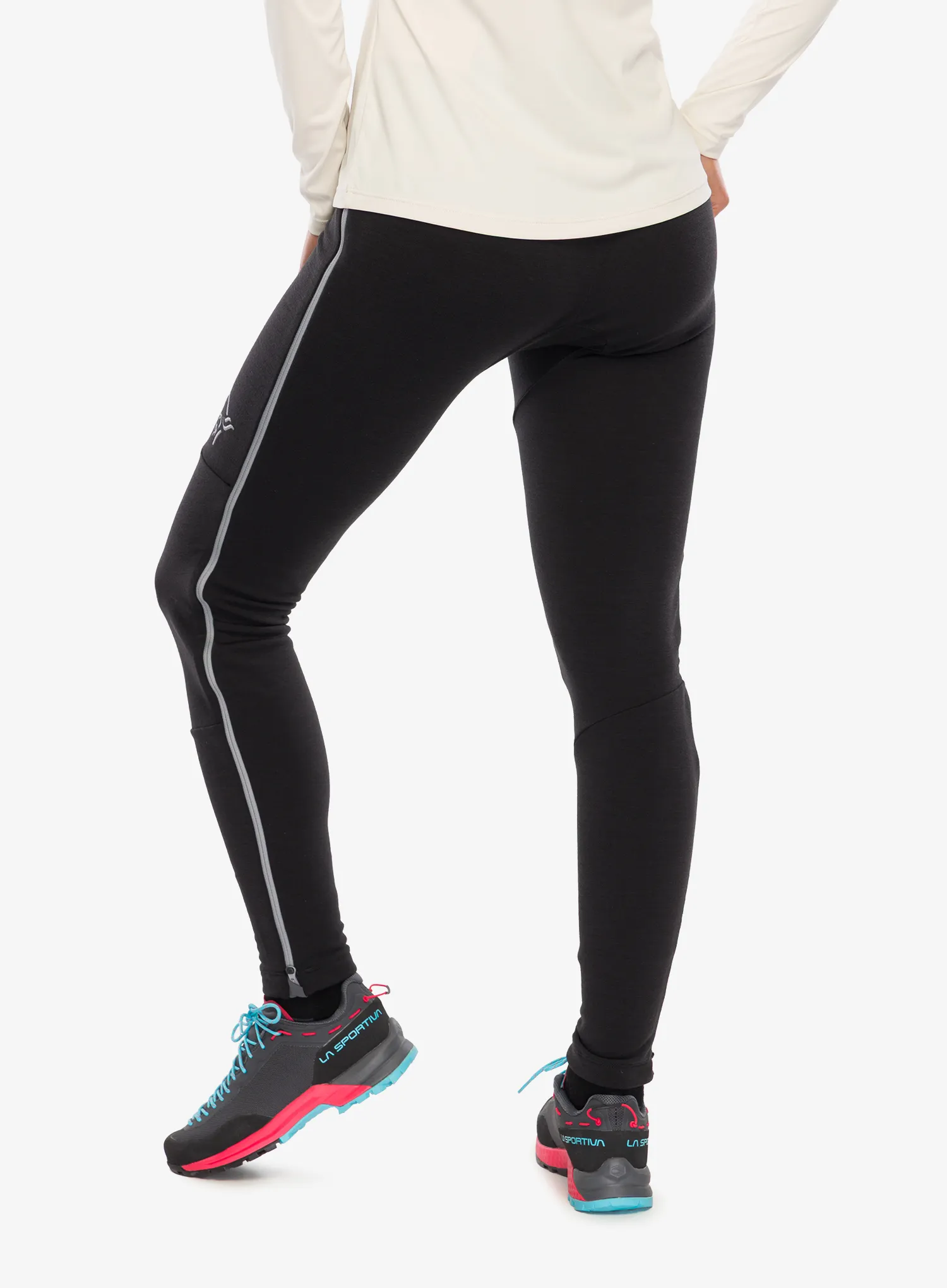 Dámske legíny Norrona Trollveggen Warmwool2 Stretch Tights - caviar