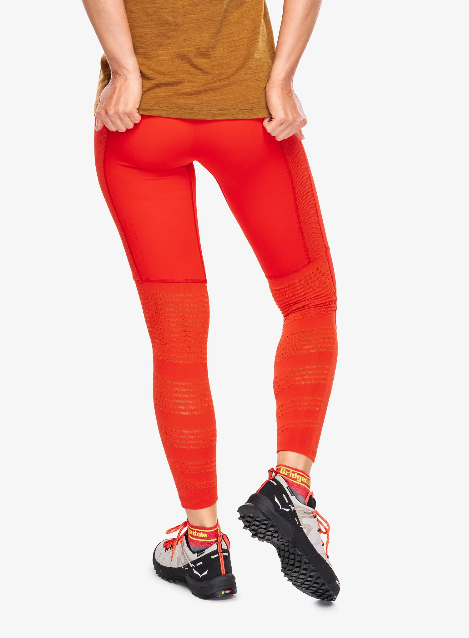 Dámske legíny Salewa Pedroc Dry Resp Hybrid Tights - flame