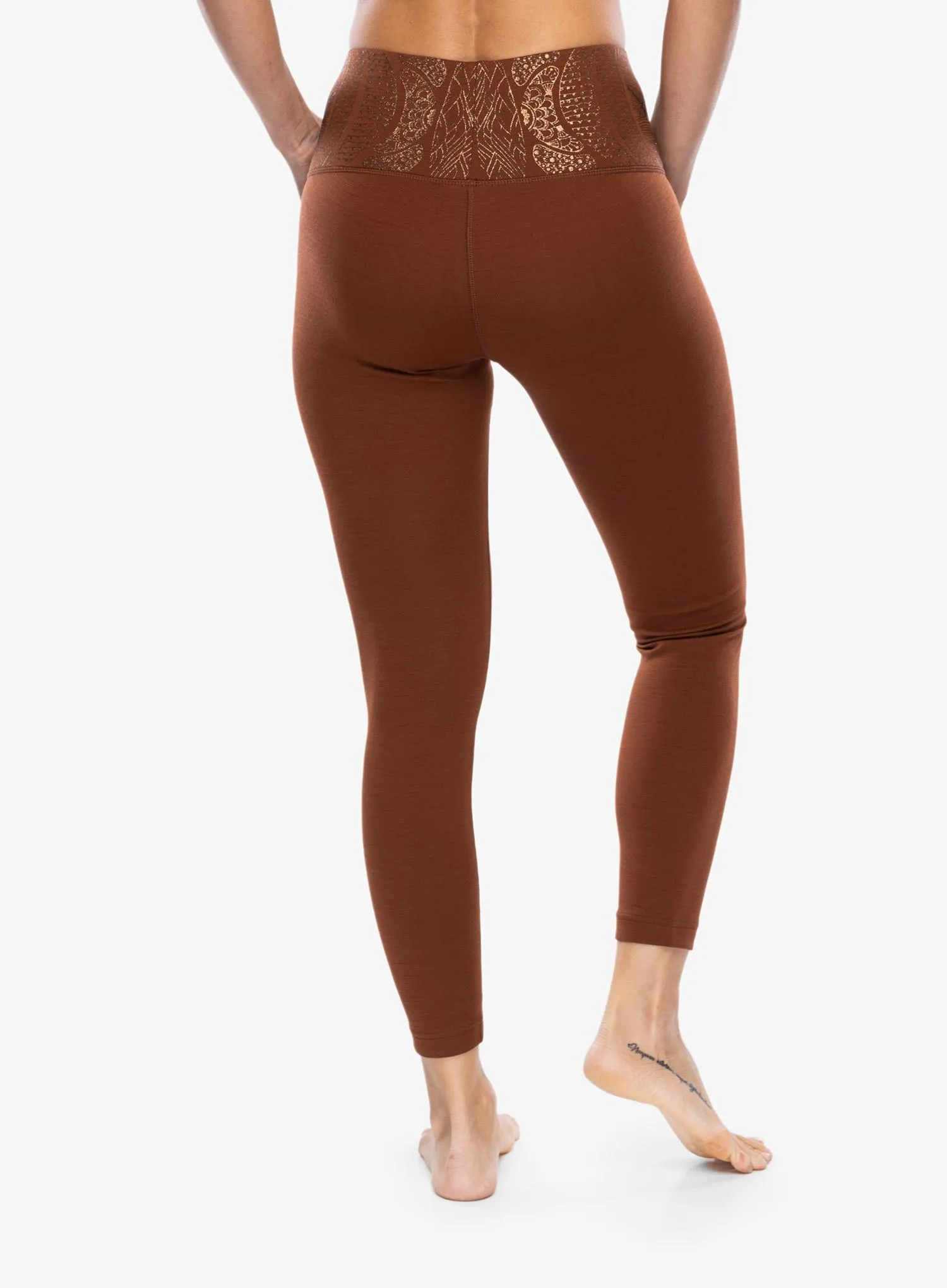 Dámske legíny Super.natural Arabesque Tights - horn brown/copper