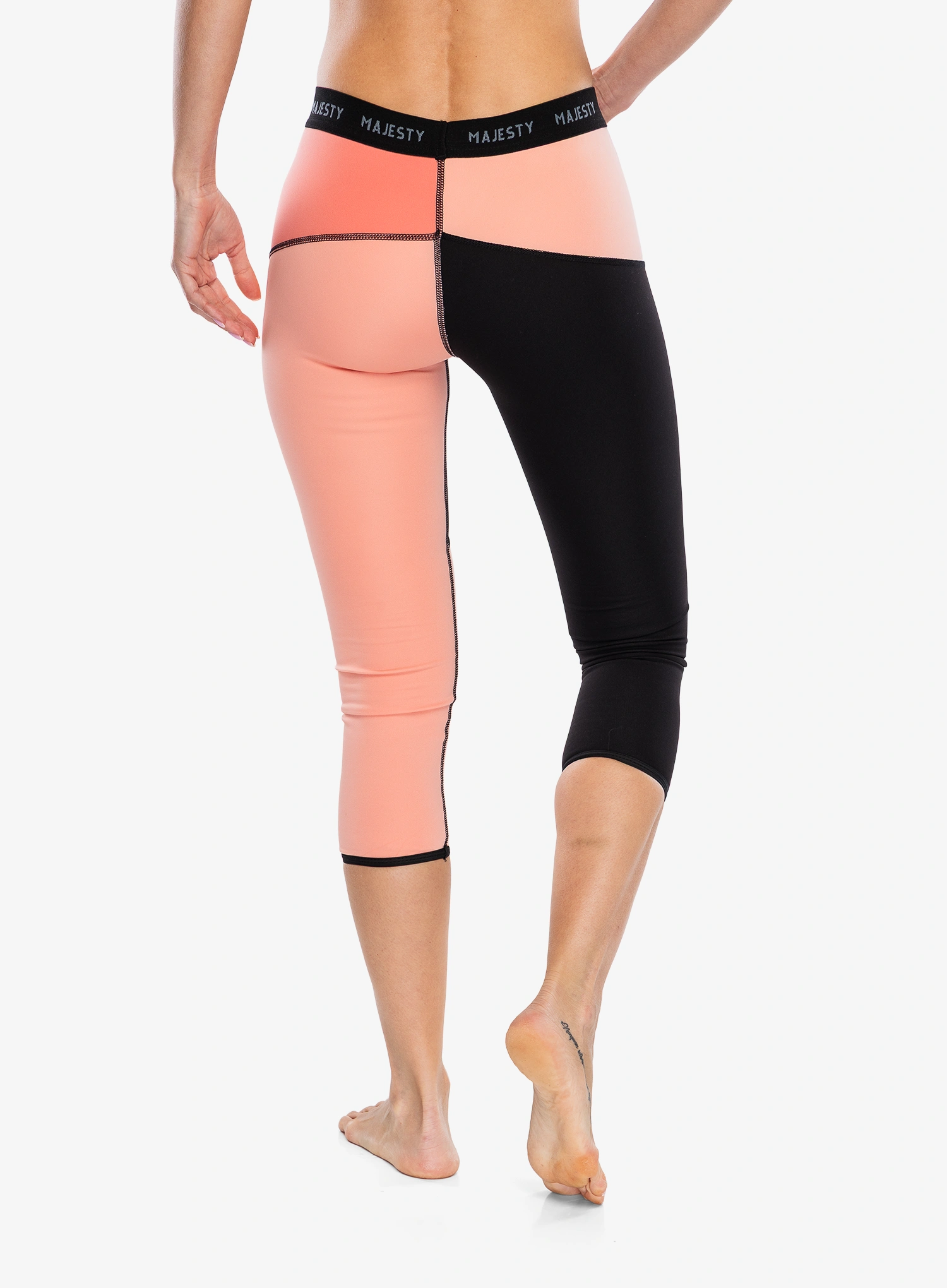 Dámske funkčné legíny Majesty Surface Pants - black/coral