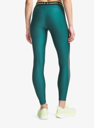 Dámske tréningové legíny Under Armour Heatgear Mesh Legging - rack green/hyper green