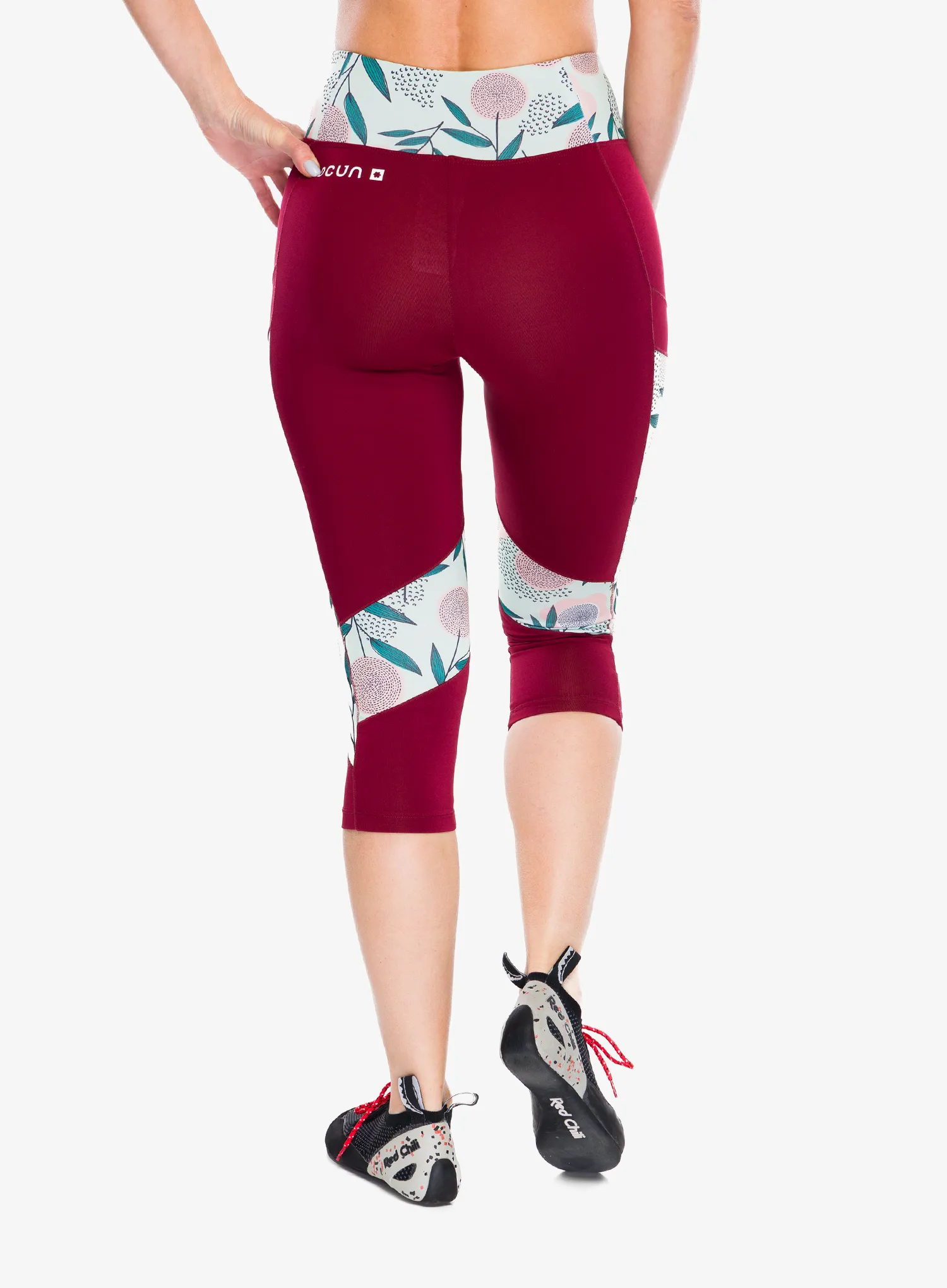 Lezecké legíny Ocun Rhea 3/4 Leggings - wine merlot