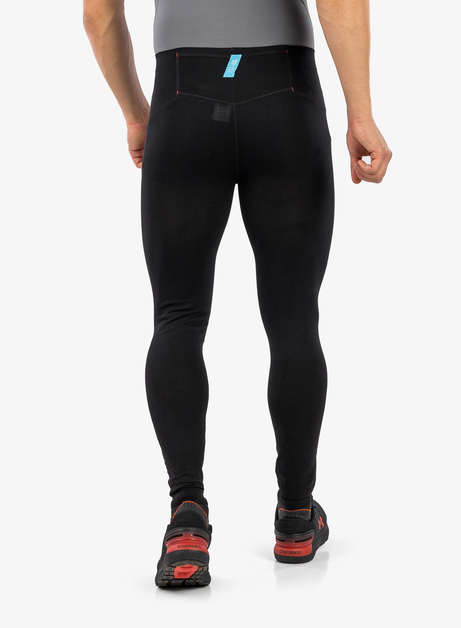 Pánske bežecké leginy Compressport Trail Under Control Full Tights - black