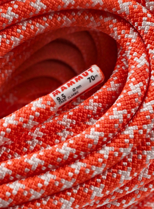 Horolezecké lano Mammut 9.5 Crag Classic Rope 70 m - white/vibrant orange