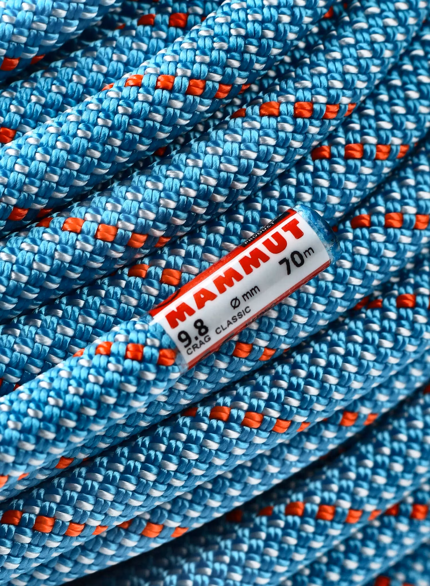 Horolezecké lano Mammut 9.8 Crag Classic Rope 70 m - white/ice mint