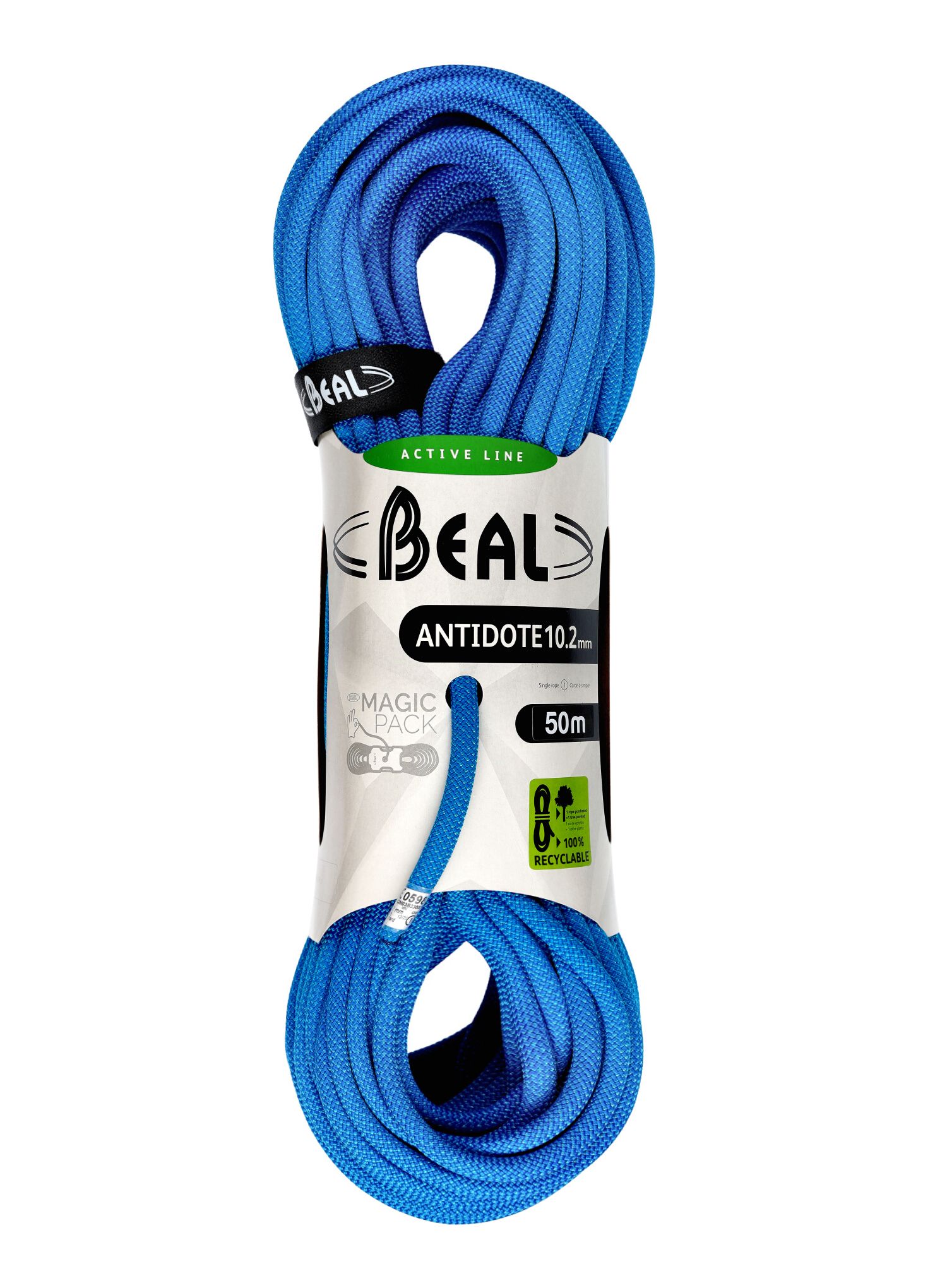 Horolezecké lano Beal Antidote 10,2 mm 50 m - solid blue