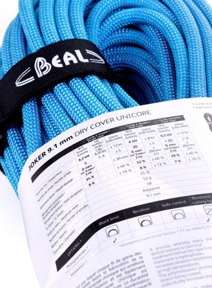Horolezecké lano Beal Joker 9,1 mm 60 m Unicore Dry Cover - blue