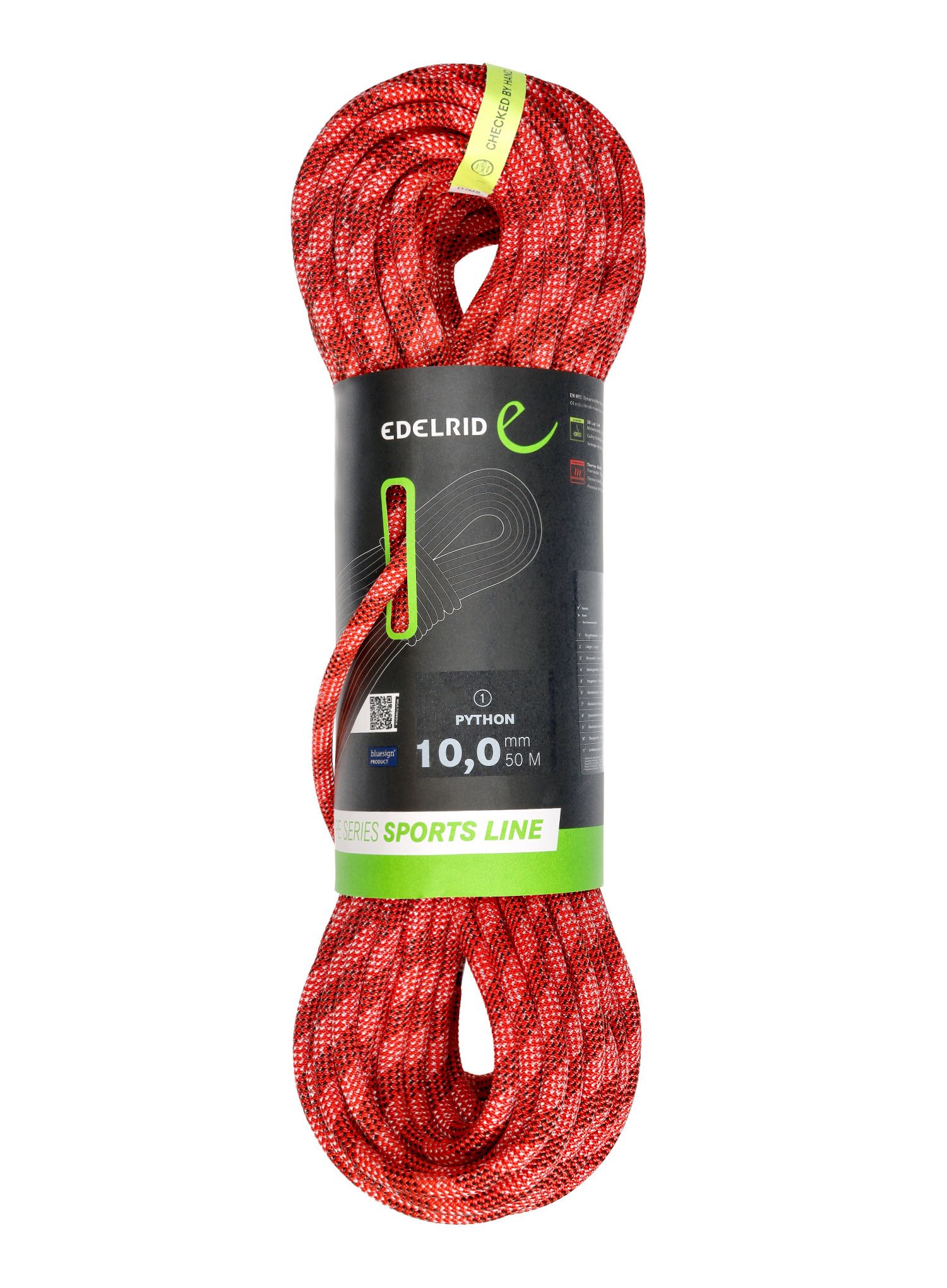 Dynamické lano Edelrid Python 10 mm 50 m - red