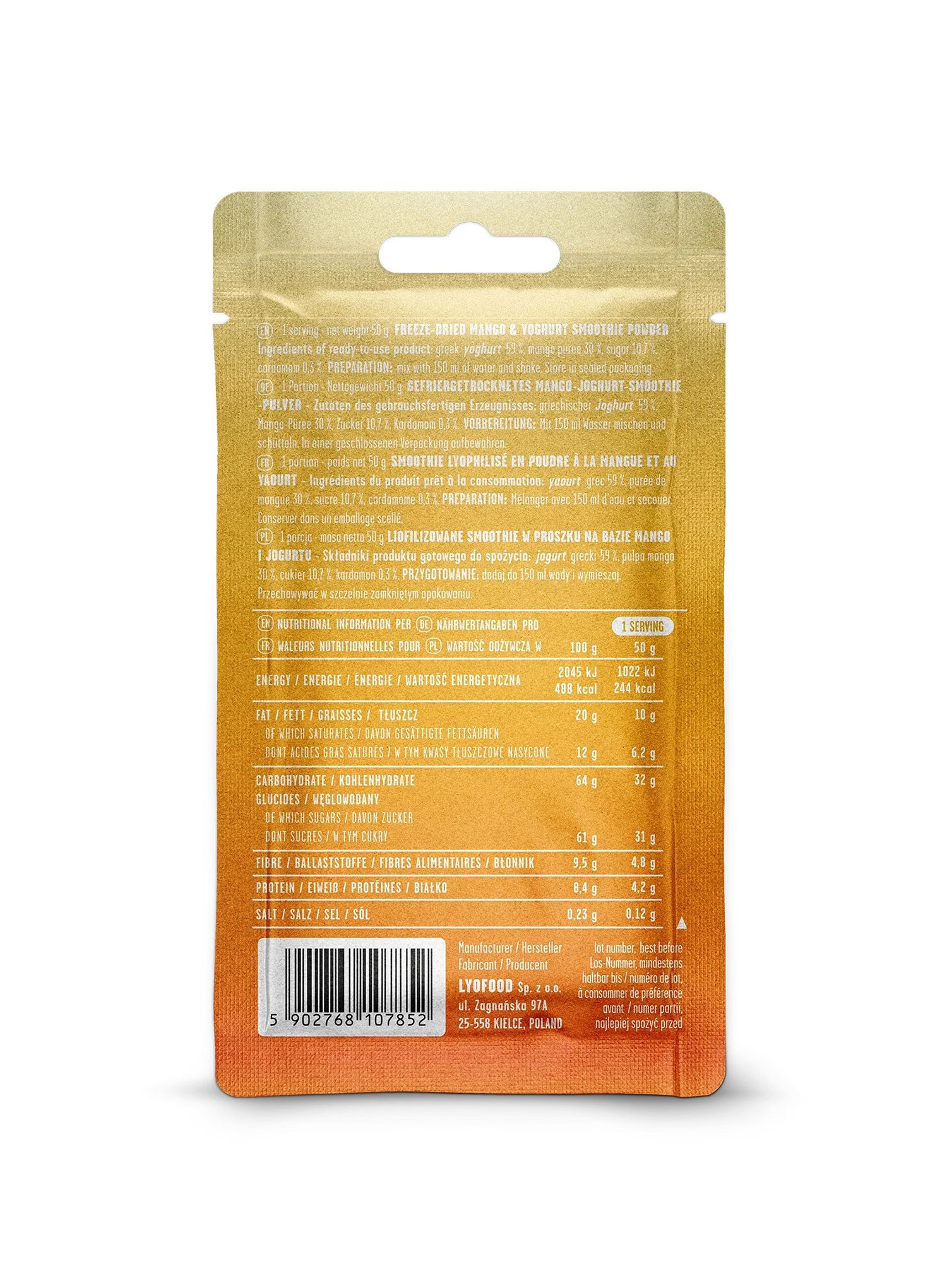 Lyofilizát LYOFOOD Mango Lassi 200 ml