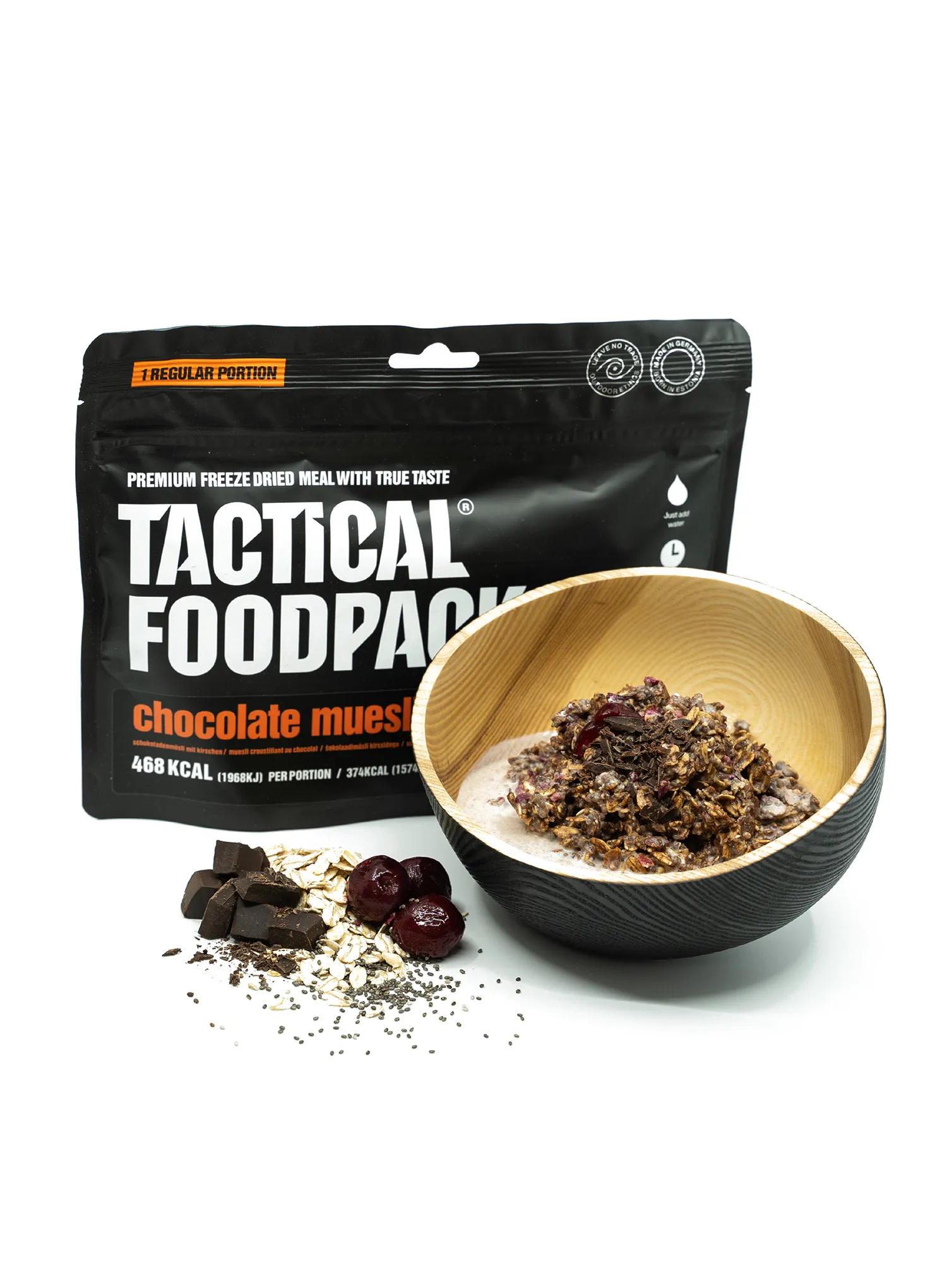 Lyofilizát Tactical Foodpack Čokoládové müsli s čerešňami 275 g
