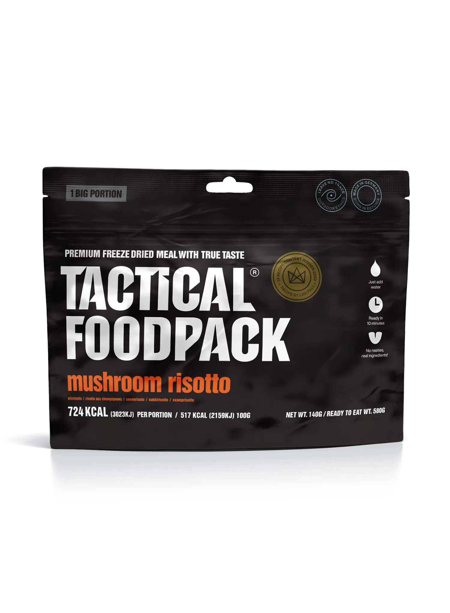 Lyofilizát Tactical Foodpack Hubové rizoto 580 g