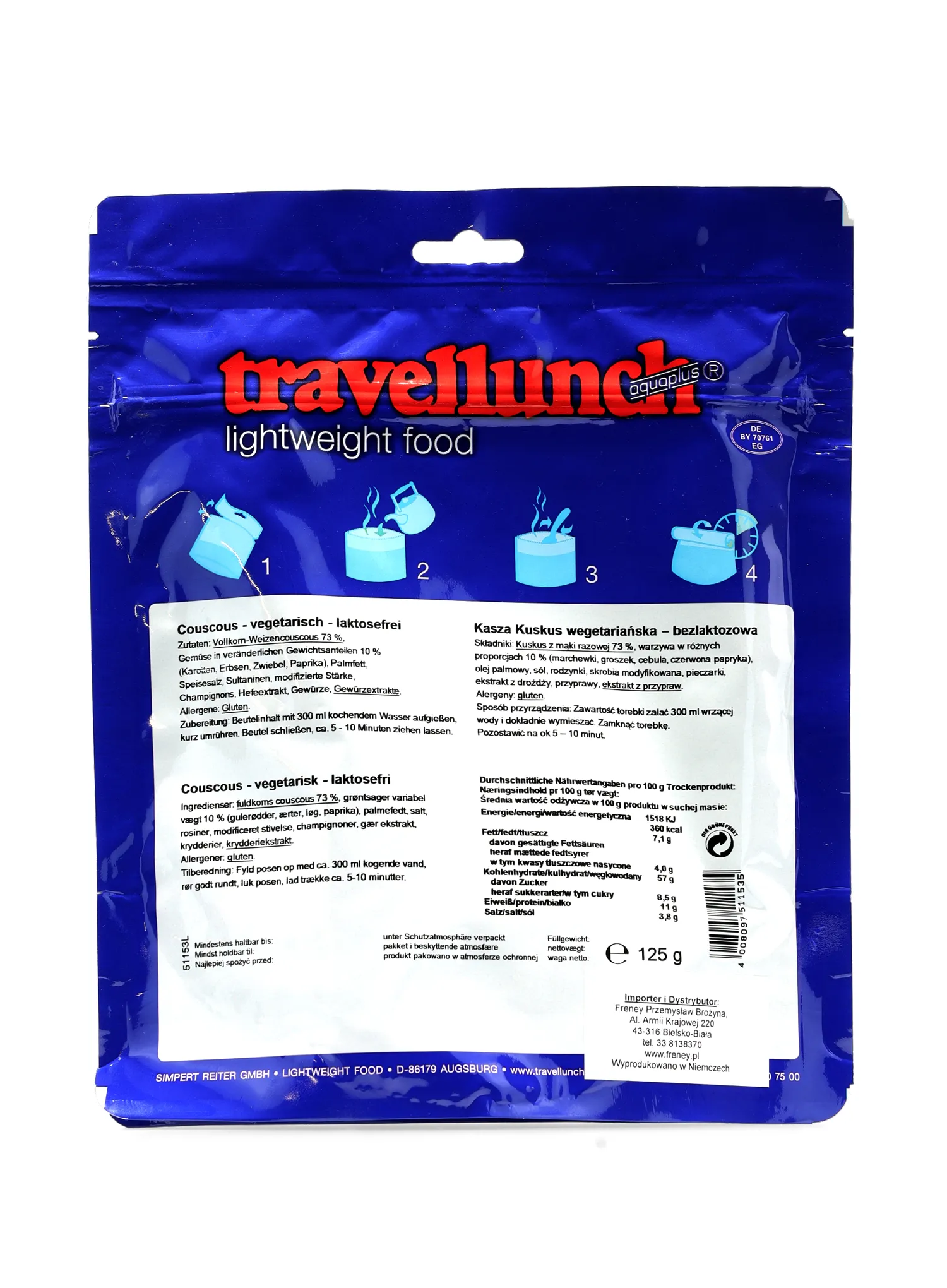Lyofilizát Travellunch Vegetarian couscous with vegetables 425 g