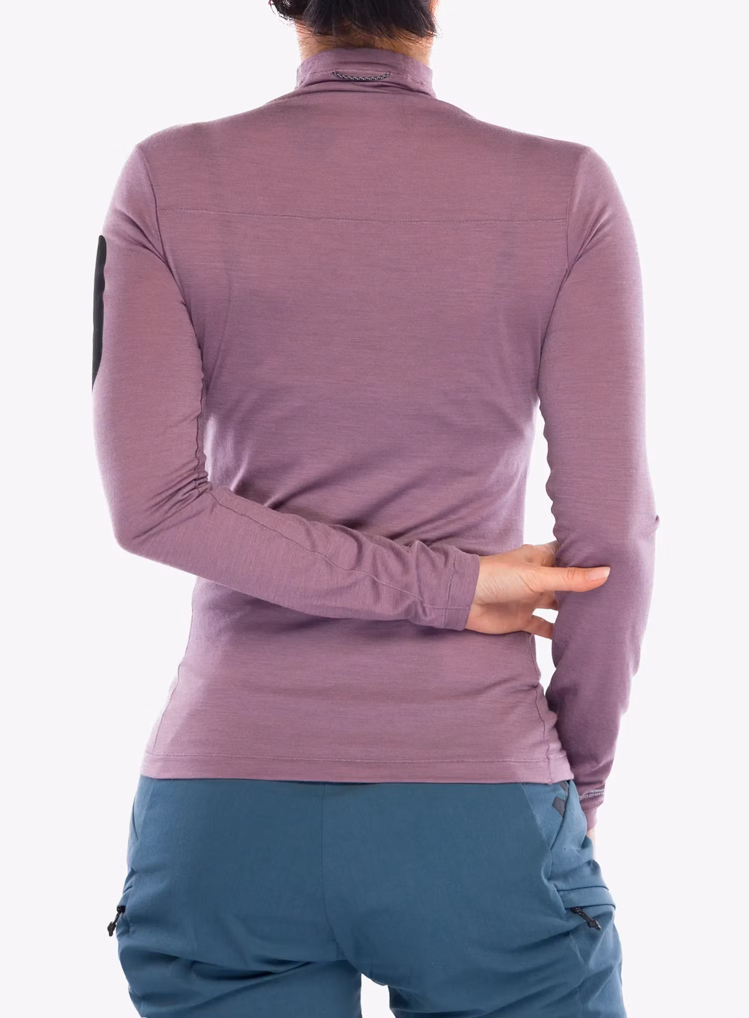 Longsleeve dámsky Mons Royale Diversion Merino Mock Neck Long Sleeve - mauve