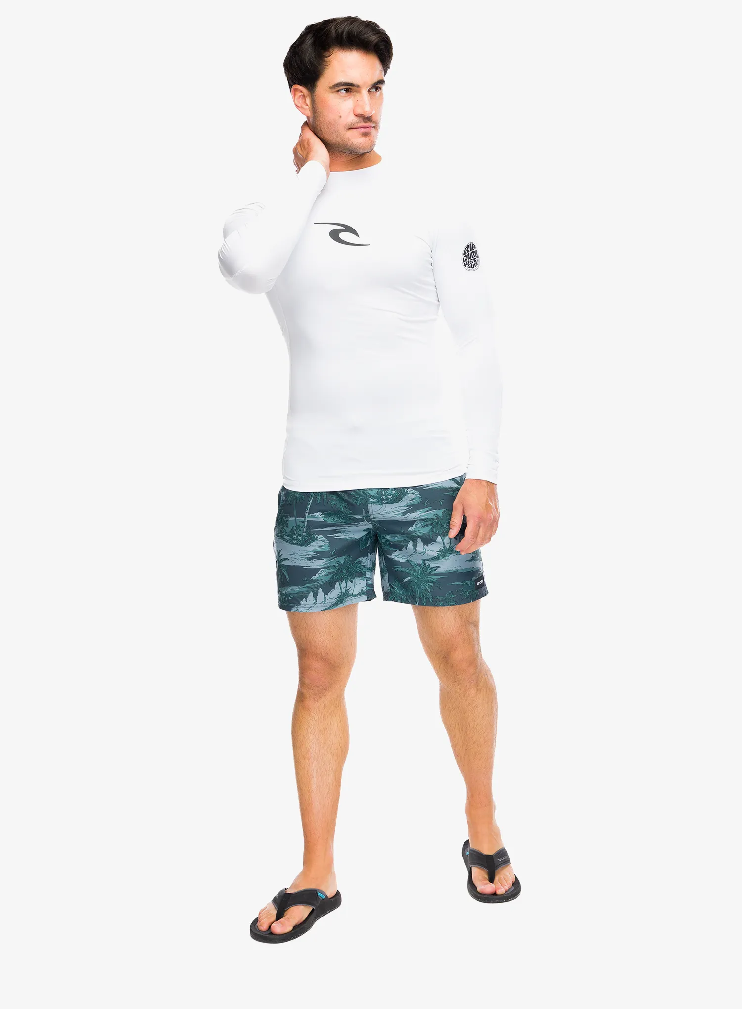 Longsleeve Rip Curl Lycra Waves Upf Perf L/S - white