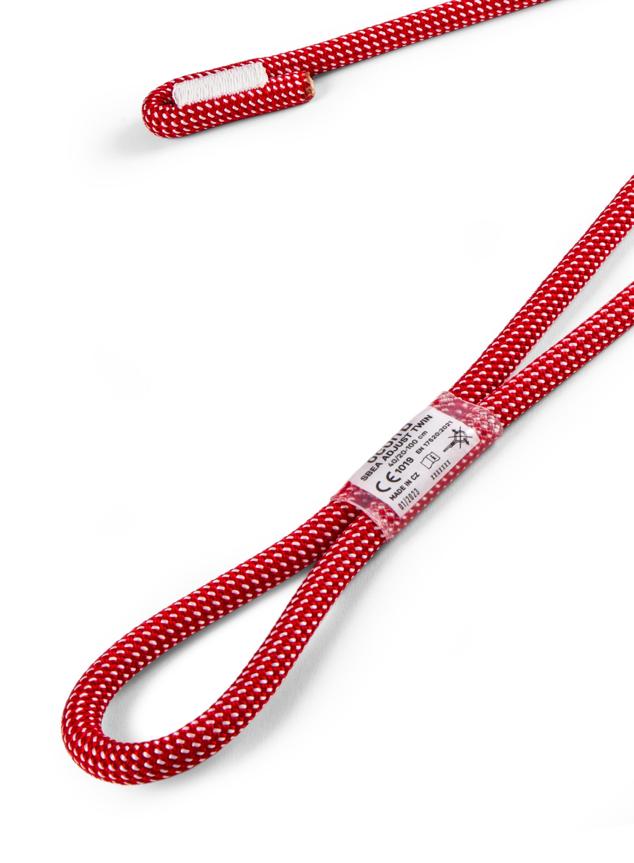 Slučka Ocun Sbea Adjust Twin 40/20-100 cm - red/white