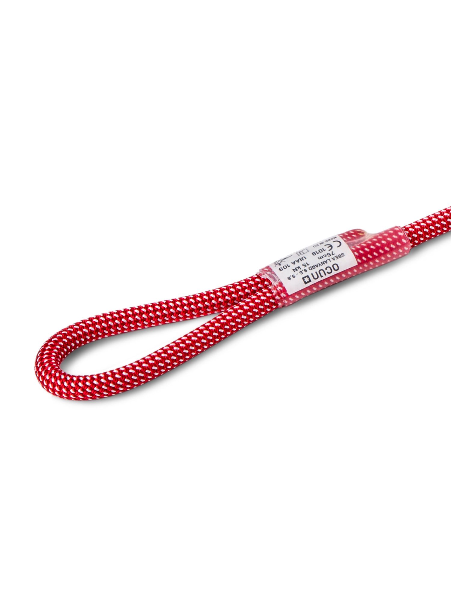 Slučka Ocun Sbea Lanyard 9,5 mm 75 cm - red/white