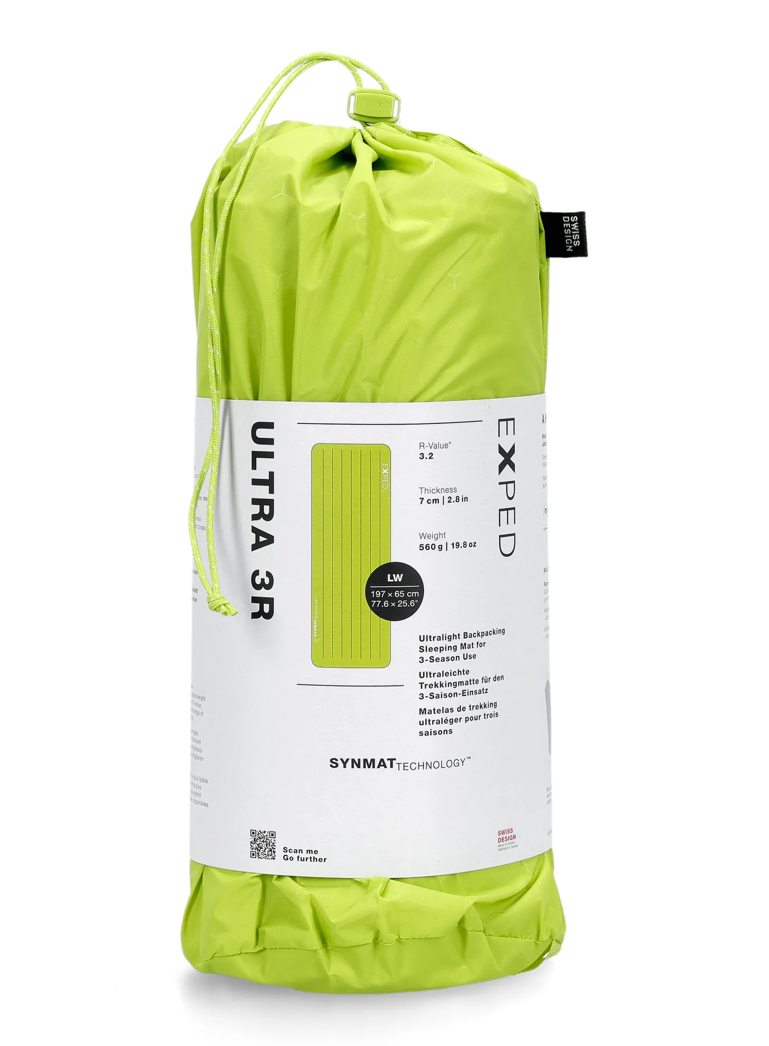 Samonafukovacia karimatka Exped Ultra 3R LW - lime