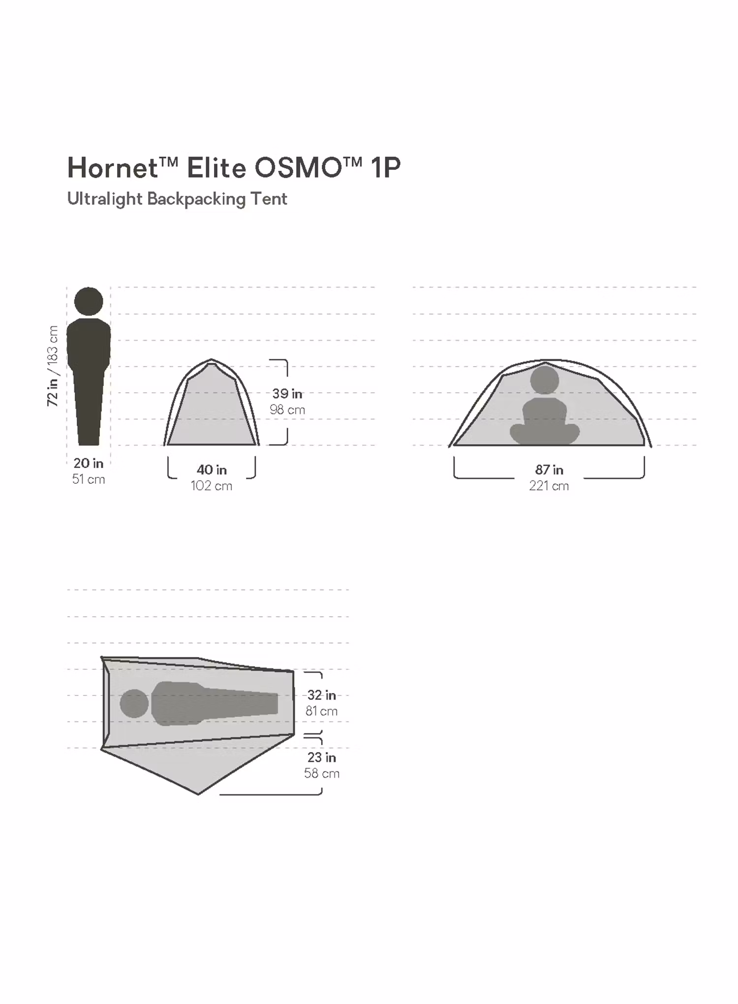 Stan pre 1 osobu Nemo Hornet Elite OSMO 1P