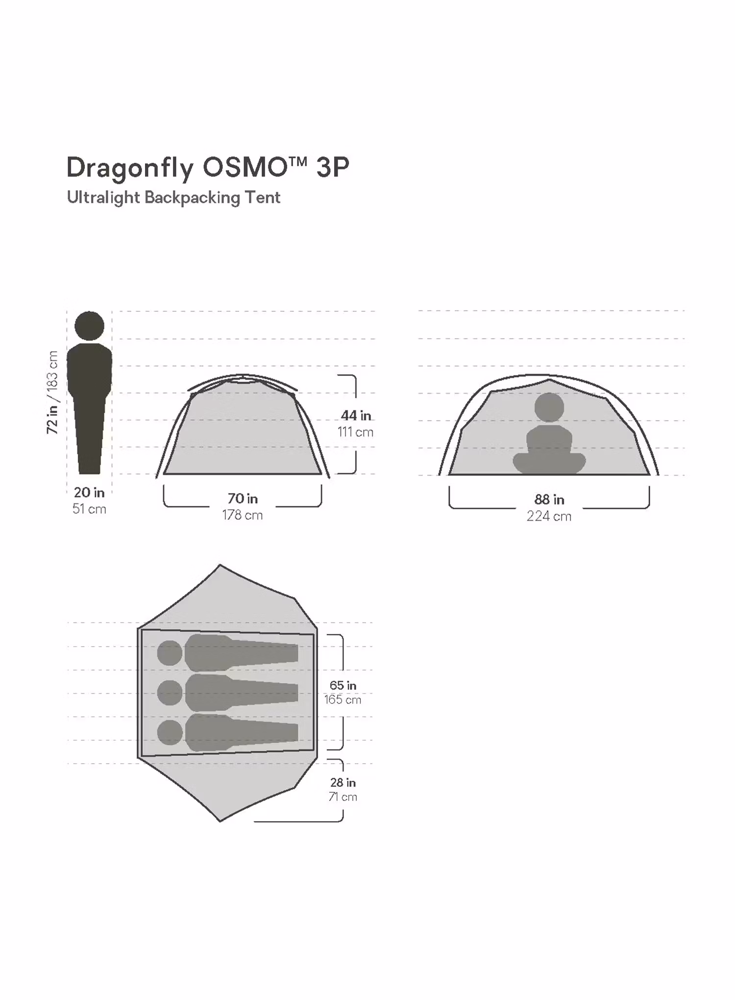 Stan pre 3 osoby Nemo Dragonfly OSMO 3P