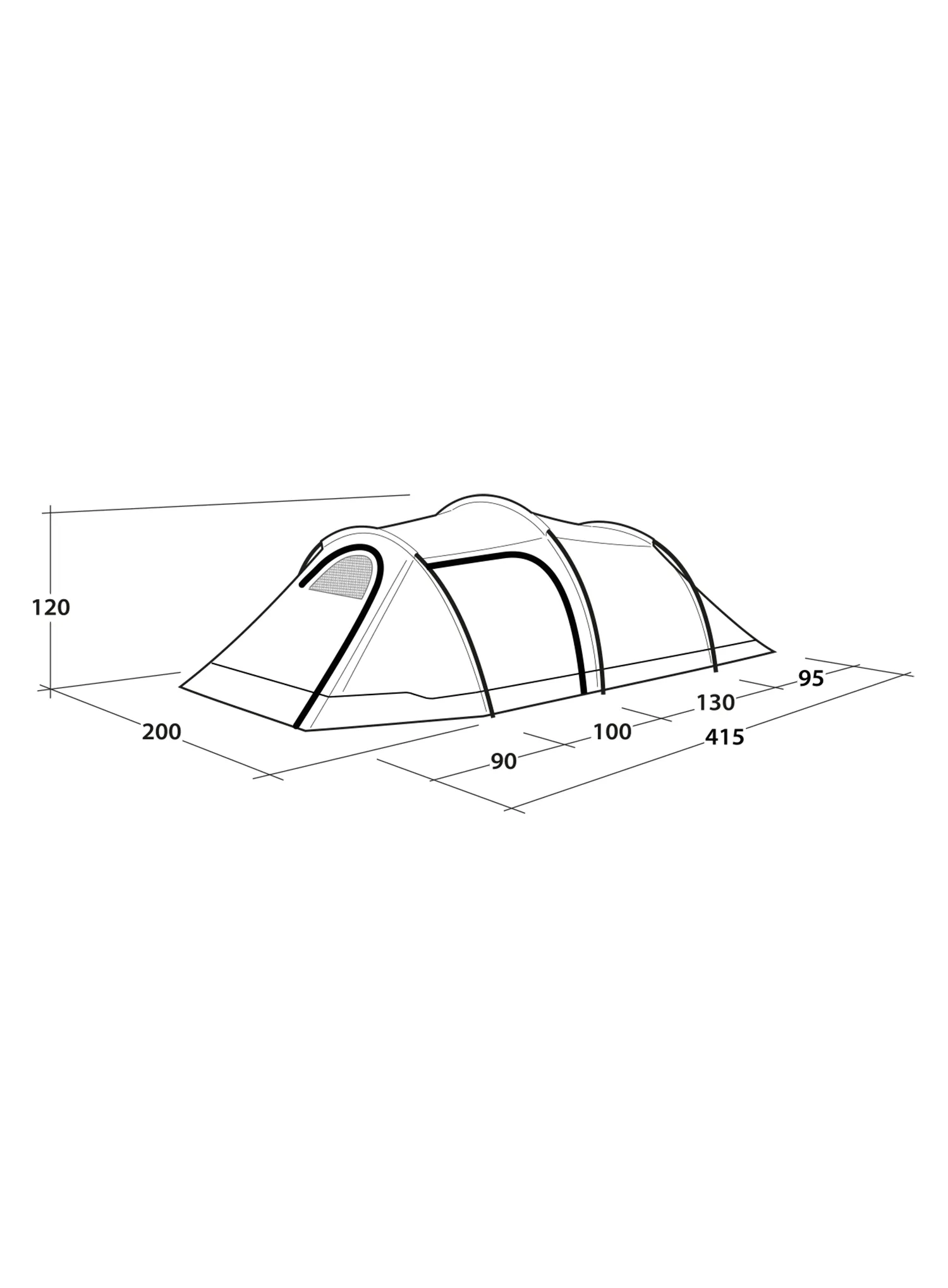 Stan pre 3 osoby Outwell Earth 3 Plus