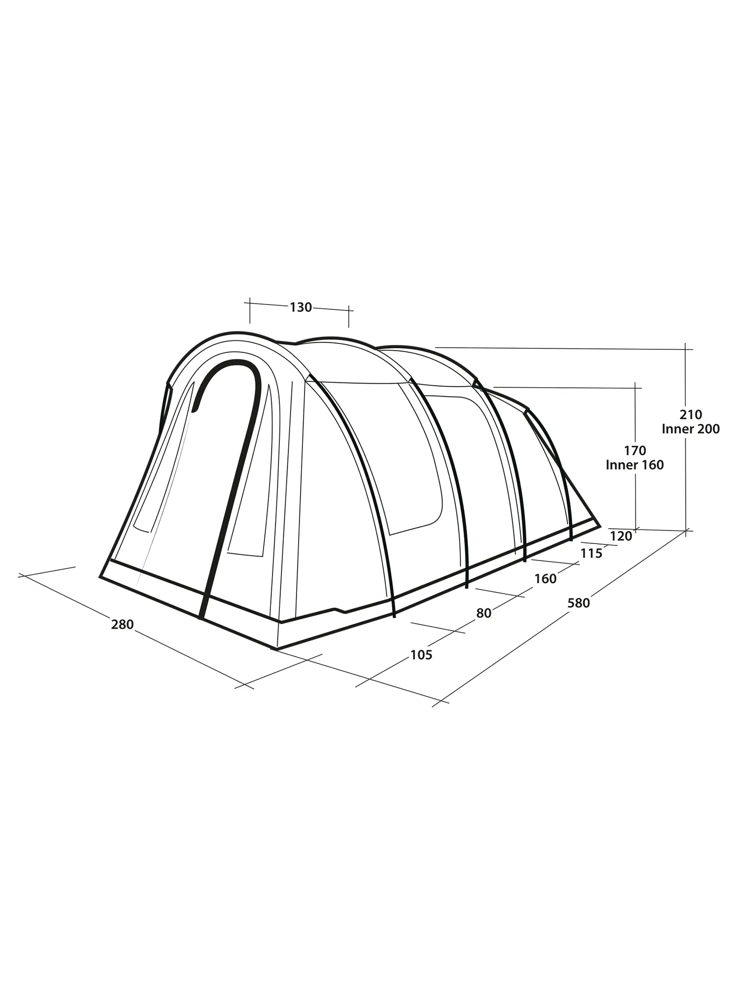Stan pre 4 osoby Outwell Rockwell 4