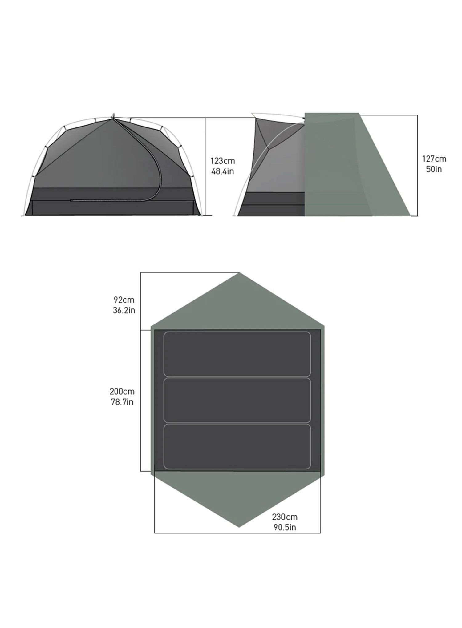 Stan pre 3 osoby Sea To Summit Ikos TR Tent 3 Person Laurel Wreath