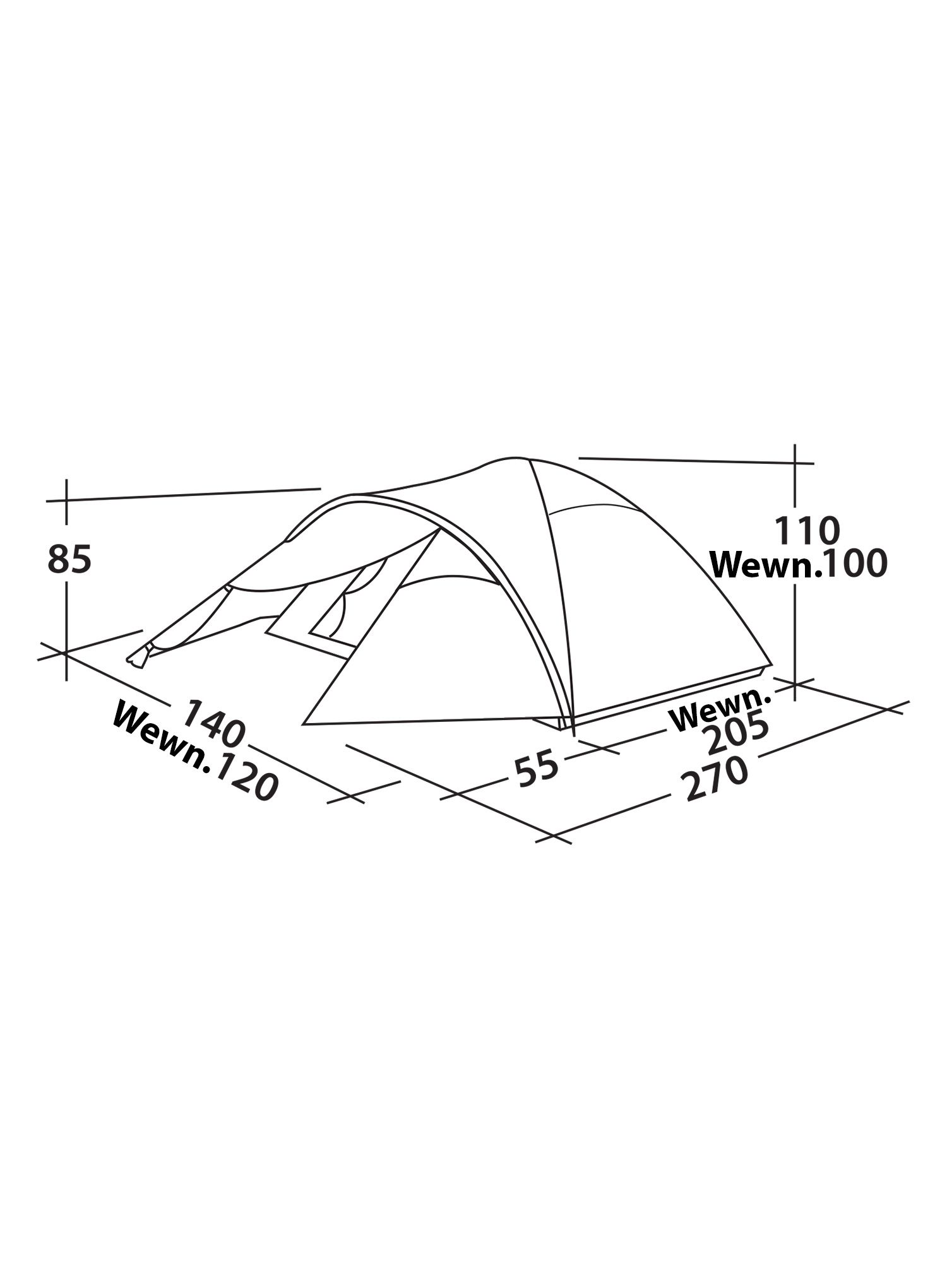 Stan pre 2 osoby Easy Camp Quasar 200