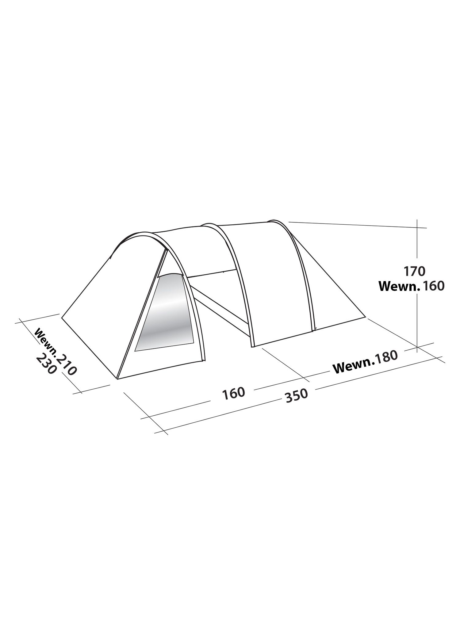 Stan pre 3 osoby Easy Camp Galaxy 300 - rustic green