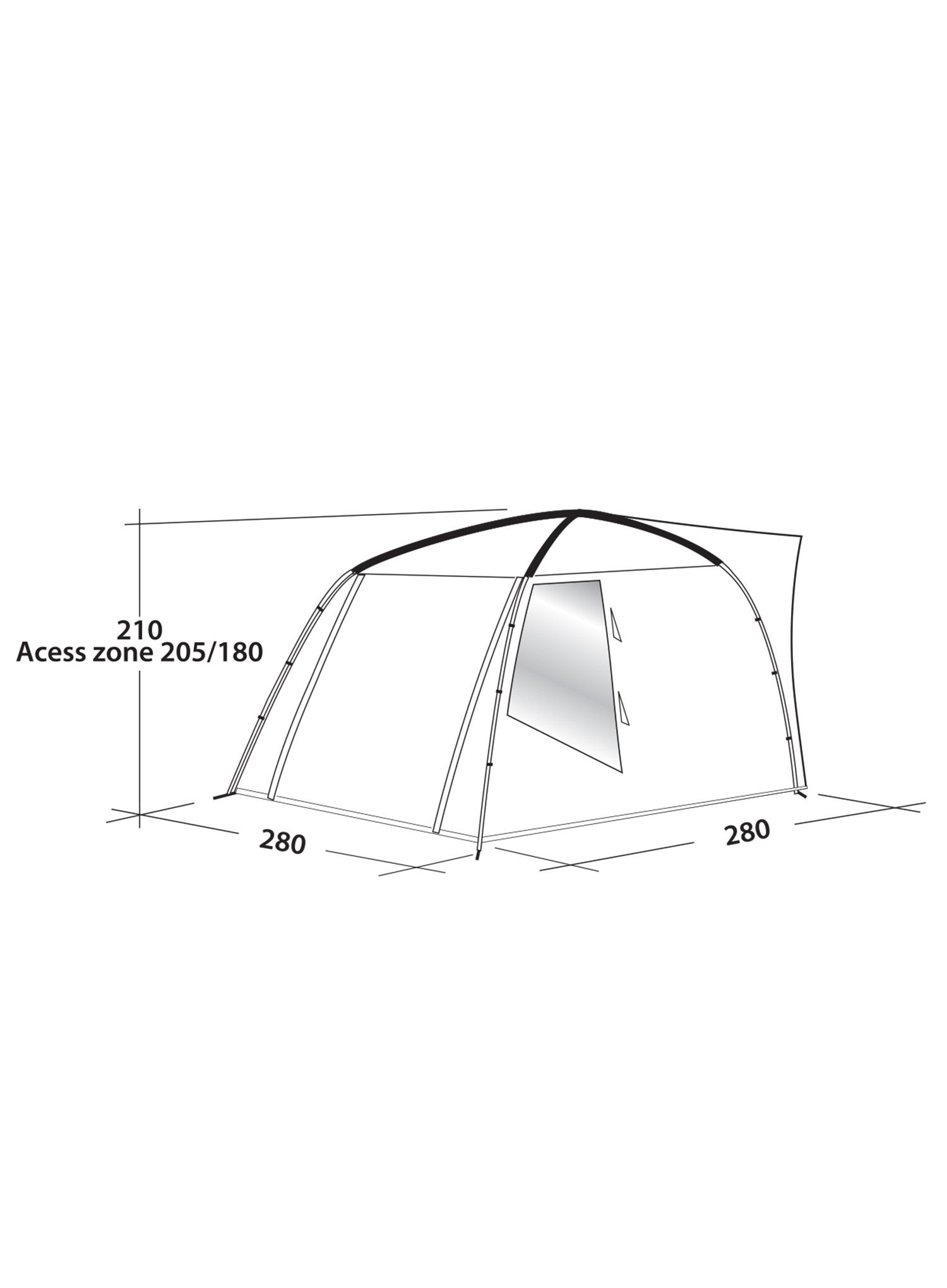 Predstan Easy Camp Fairfields - grey/dark grey