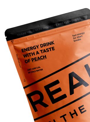 Energetický nápoj Real Turmat Energy drink Taste of Peach 330 ml