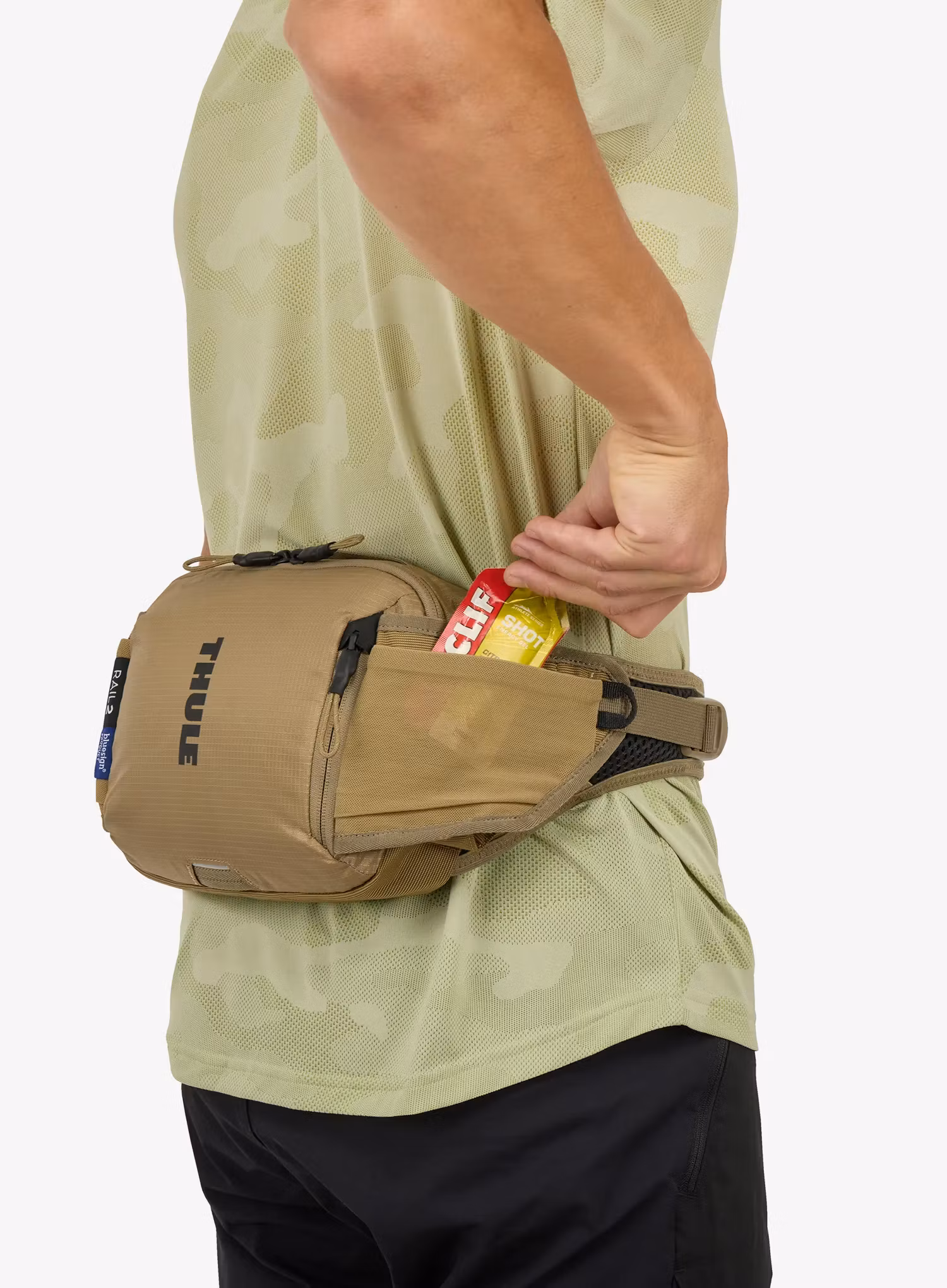 Ľadvinka na bicykel Thule Rail Hip Pack 2L - faded khaki