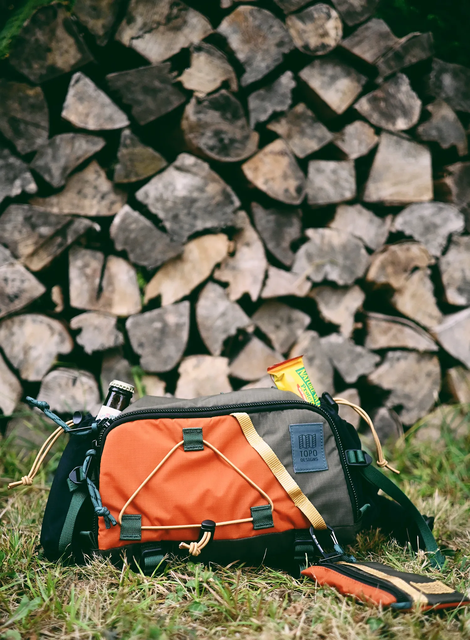 Ľadvinka Topo Designs Mountain Hydro Hip Pack - woodland/terracotta