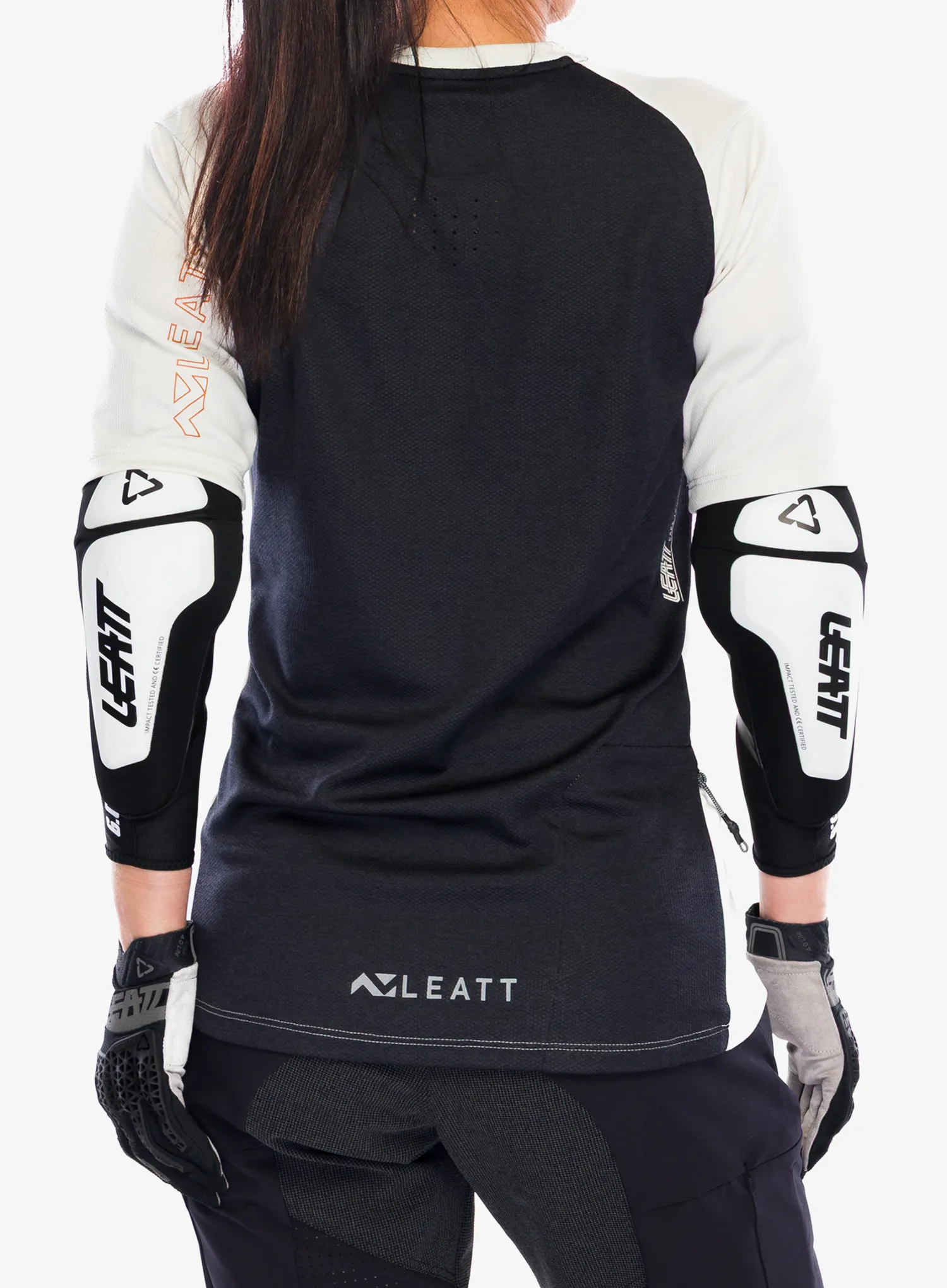 Chrániče lakťov na bicykel Leatt Elbow Guard 3DF 6.0 - white/black