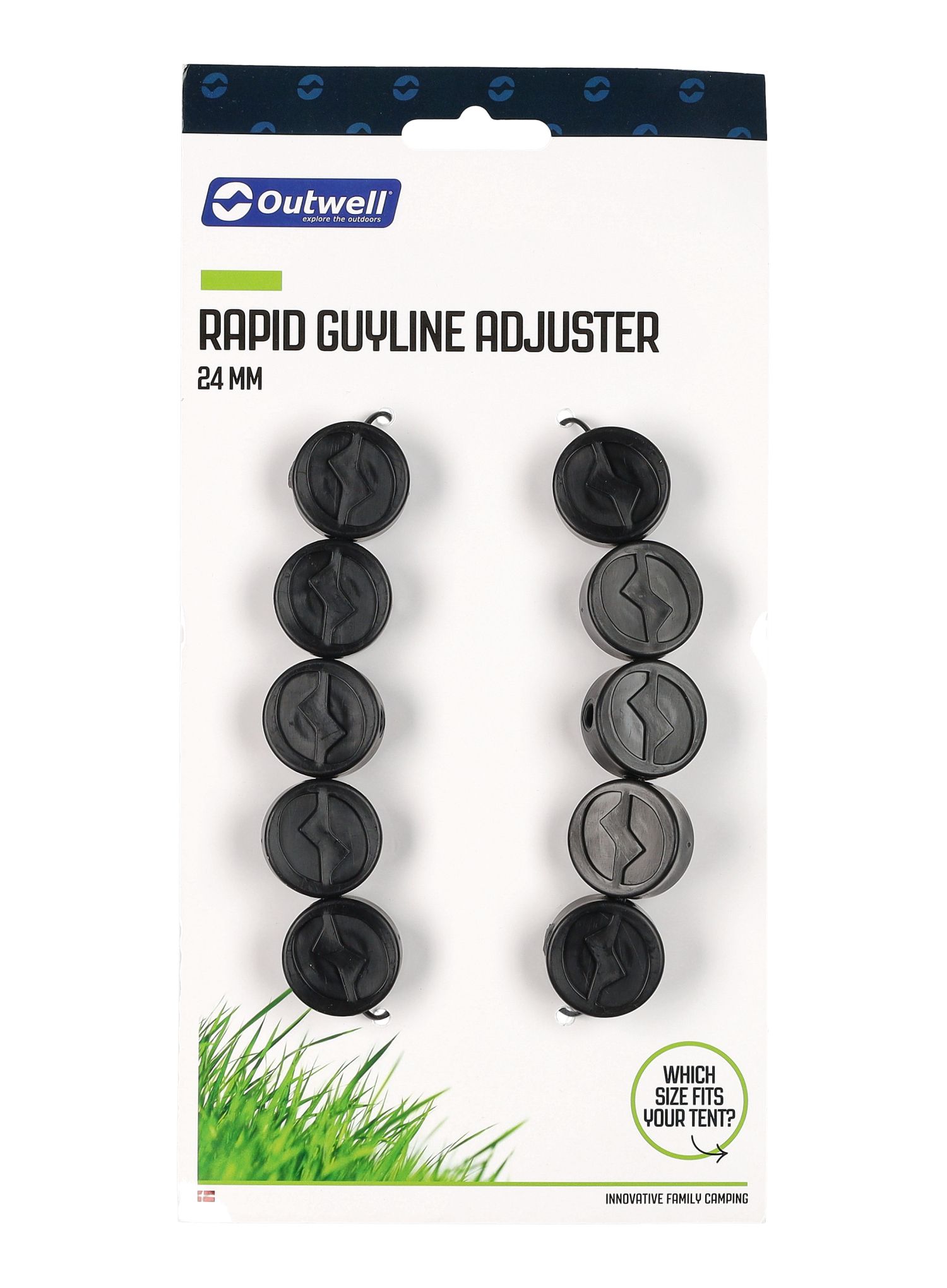 Uväzovanie Outwell Rapid Guyline Adjuster 24 mm - black